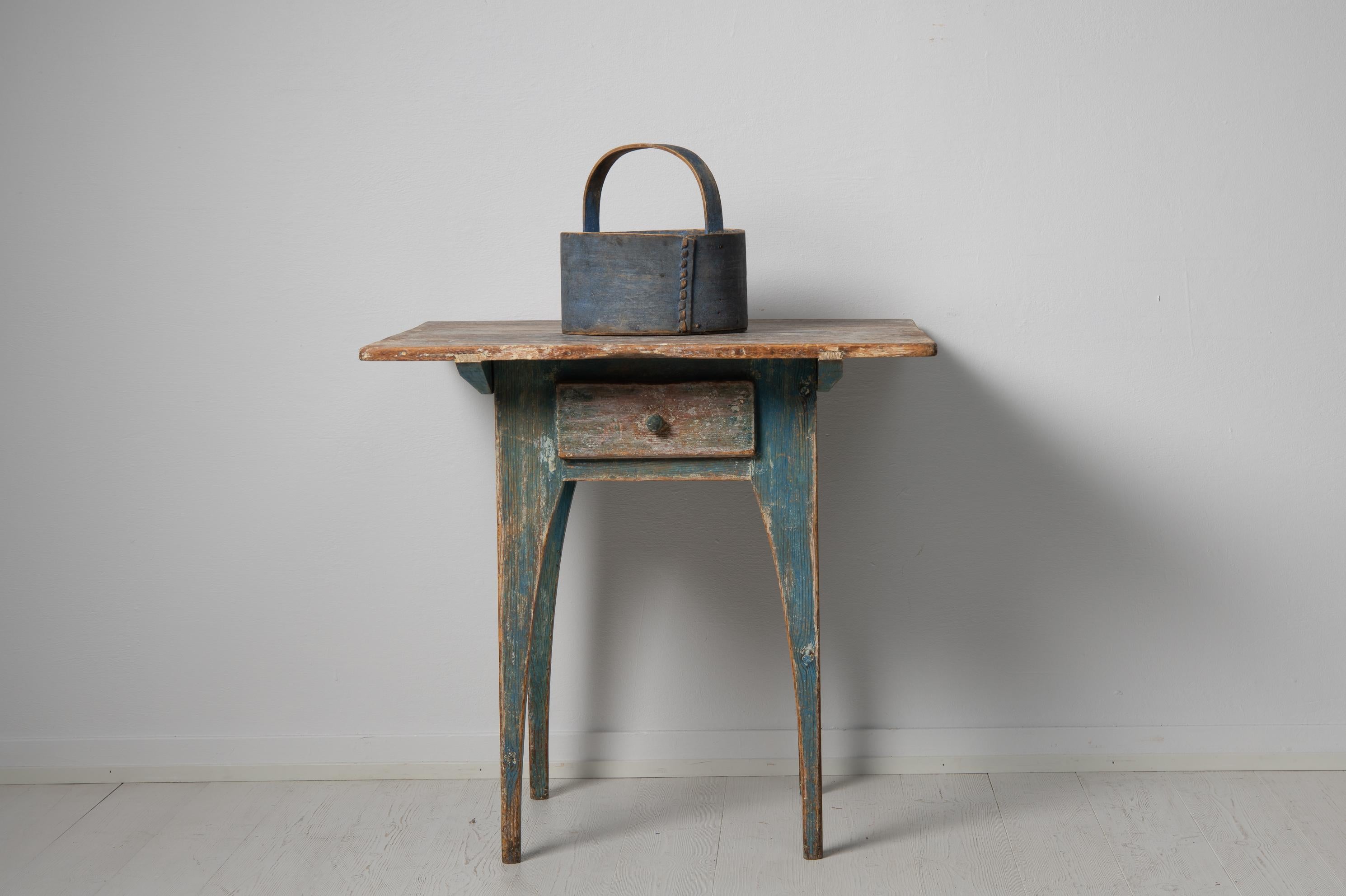 Hand-Crafted Unusually Charming 19th Century Swedish Folk Art Table For Sale