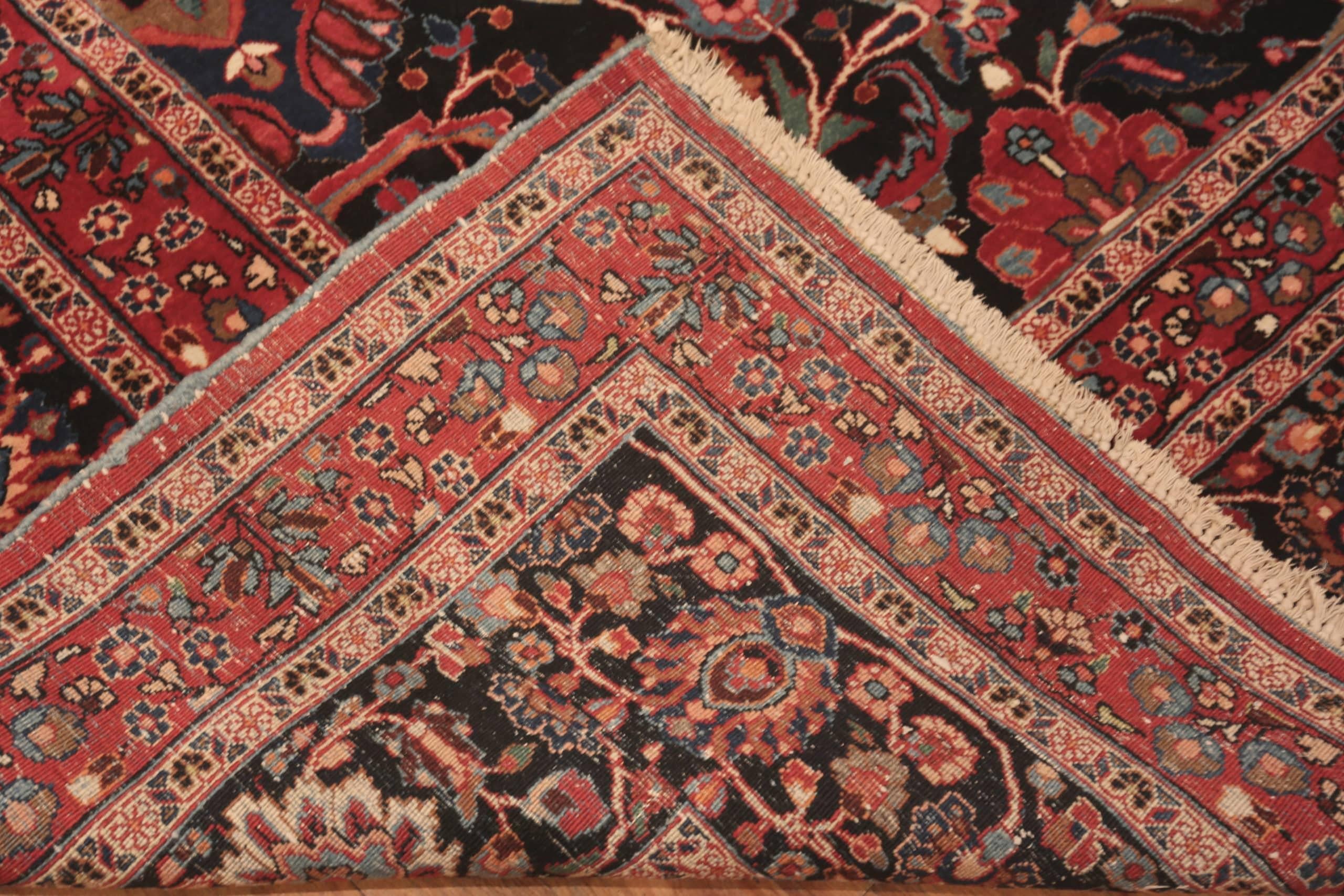 Richly Magnificent and Unusually Fine Large Floral Persian Large Scale Design Antique Khorassan Rug, The Origin Is: Persia, The Circa / Weaving Date: 1910