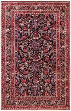 Unusually Fine Floral Persian Large Scale Antique Khorassan Rug 10'2" x 16'