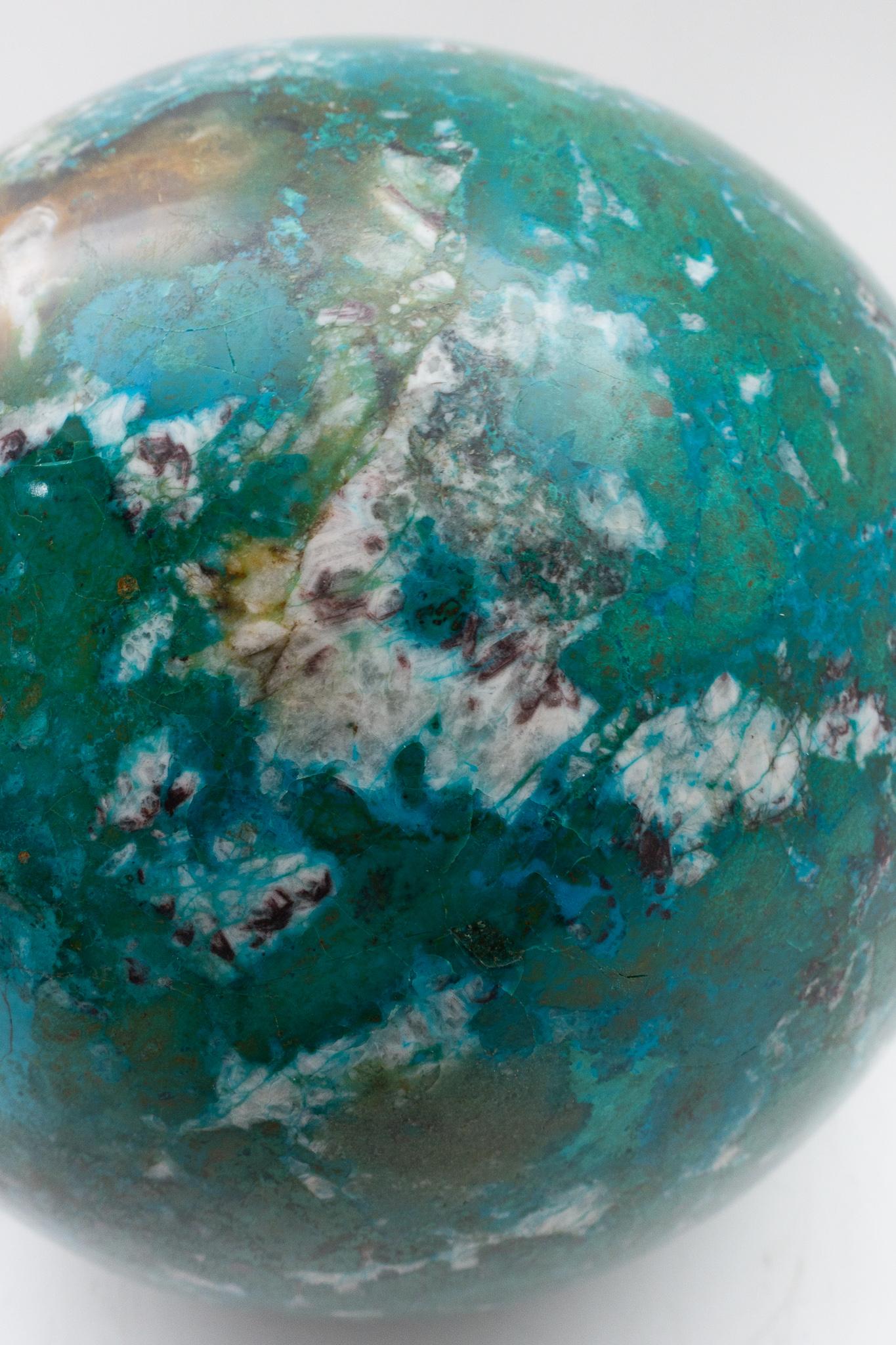 The beautiful blue-green of chrysocolla has made it a prized gemstone in ornamental use since antiquity. Chrysocolla has long believed to promote motivation and inspiration.