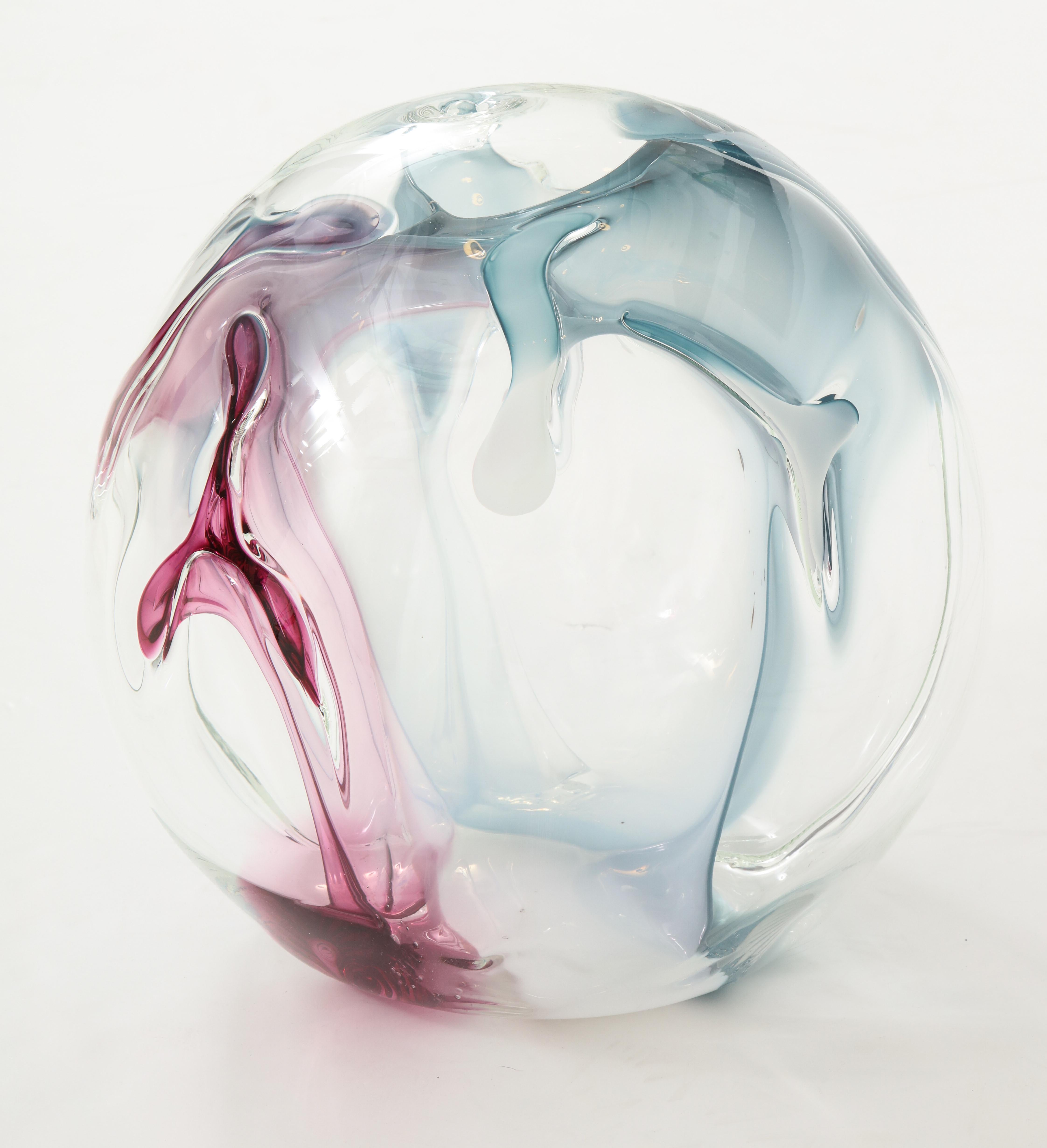 Modern Unusually Large Glass Sculpture by Peter Bramhall
