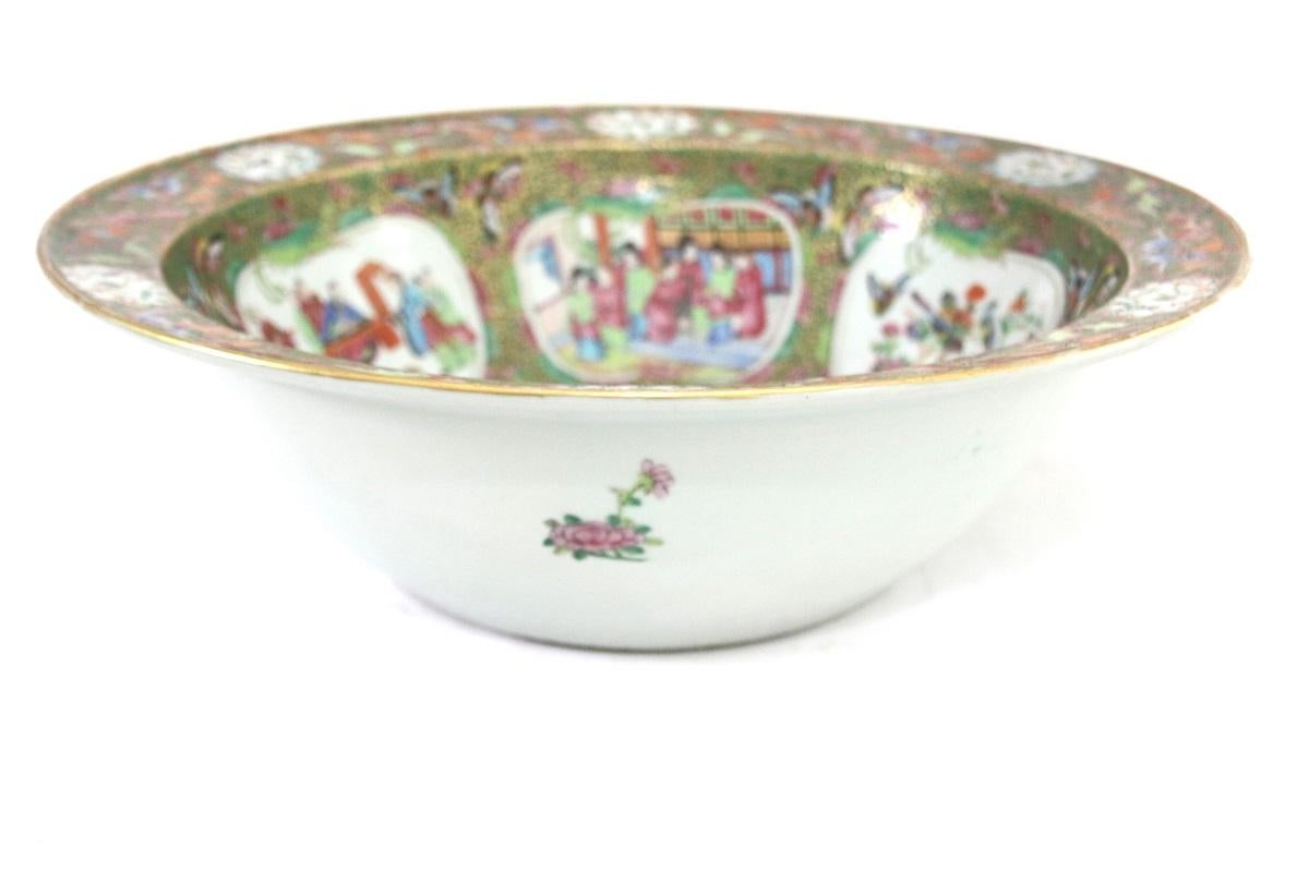 Chinese Export Unusually Large Late 19th Century Chinese Rose Mandarin Wash Bowl For Sale