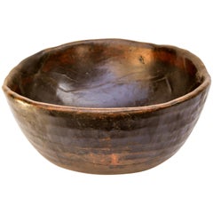 Unusually Large Vintage Tribal Wooden Bowl, Fulani of Niger, Mid-20th Century