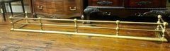 Unusually Long Early 20th Century Solid Brass Rail Style Fireplace Fender