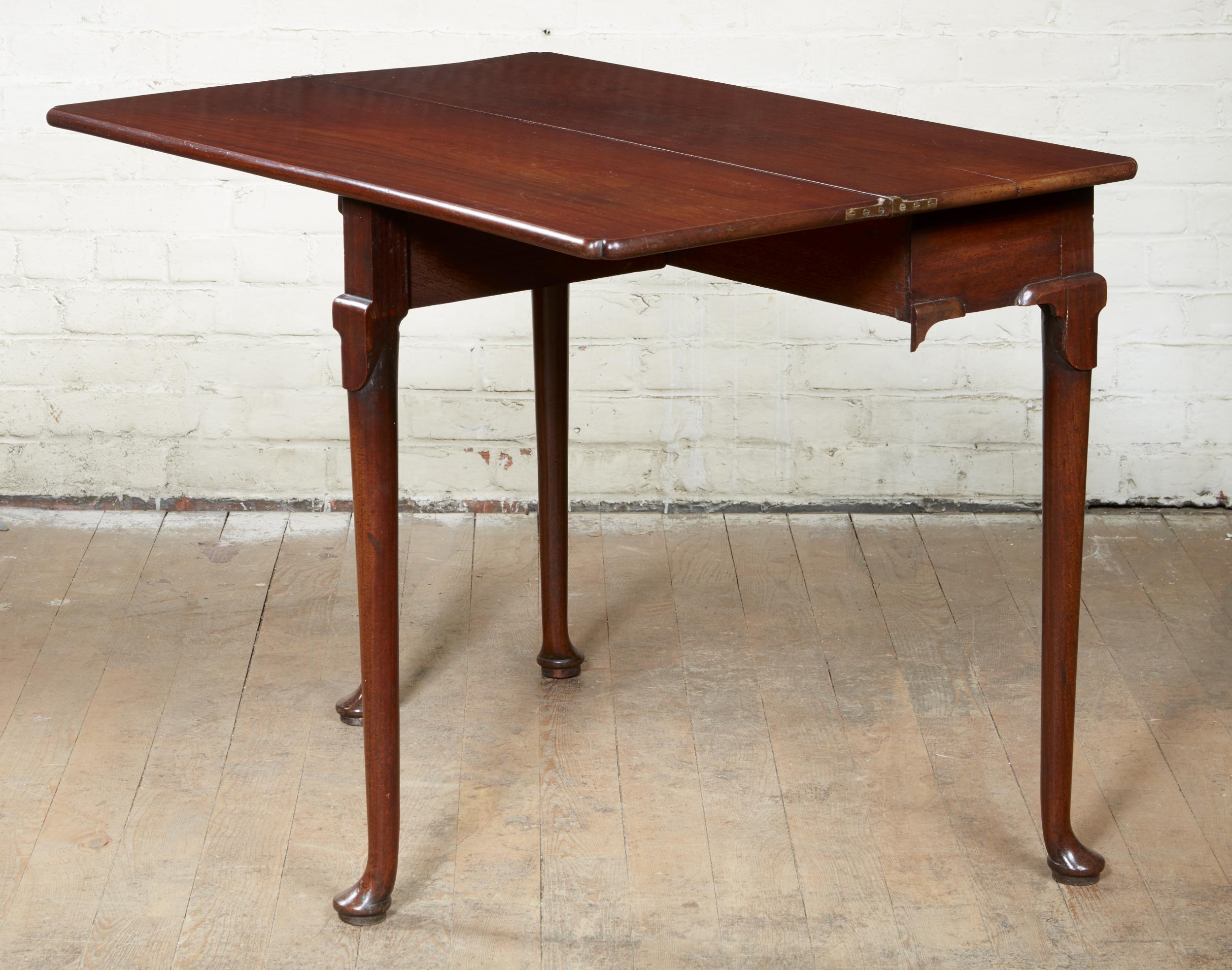 Woodwork Unusually Narrow George II Card Table For Sale