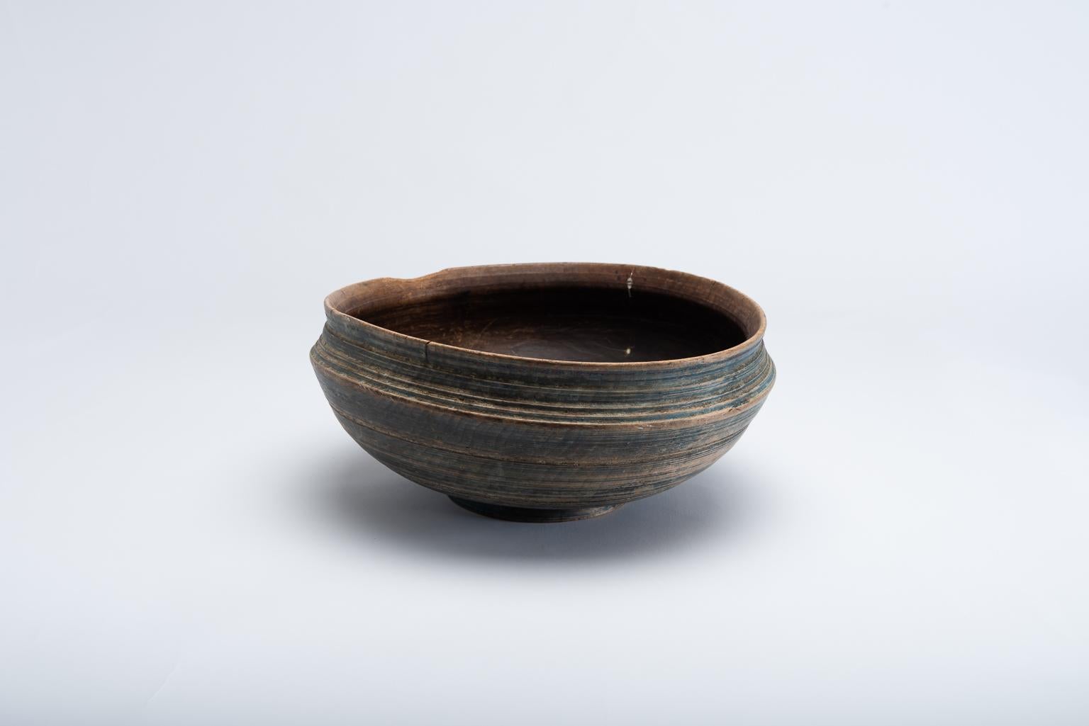 18th Century Unusually Shaped Swedish Wooden Bowl from circa 1800