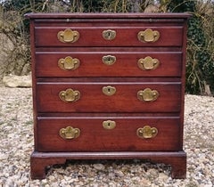 Unusually Small 18th Century George III Mahogany Bachelor's Chest of Drawers