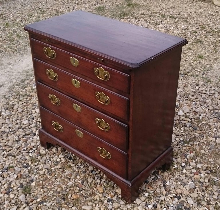 Unusually Small 18th Century III Mahogany Bachelor's Chest of