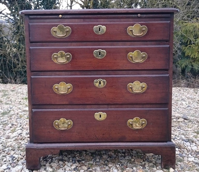 Unusually Small 18th Century III Mahogany Bachelor's Chest of