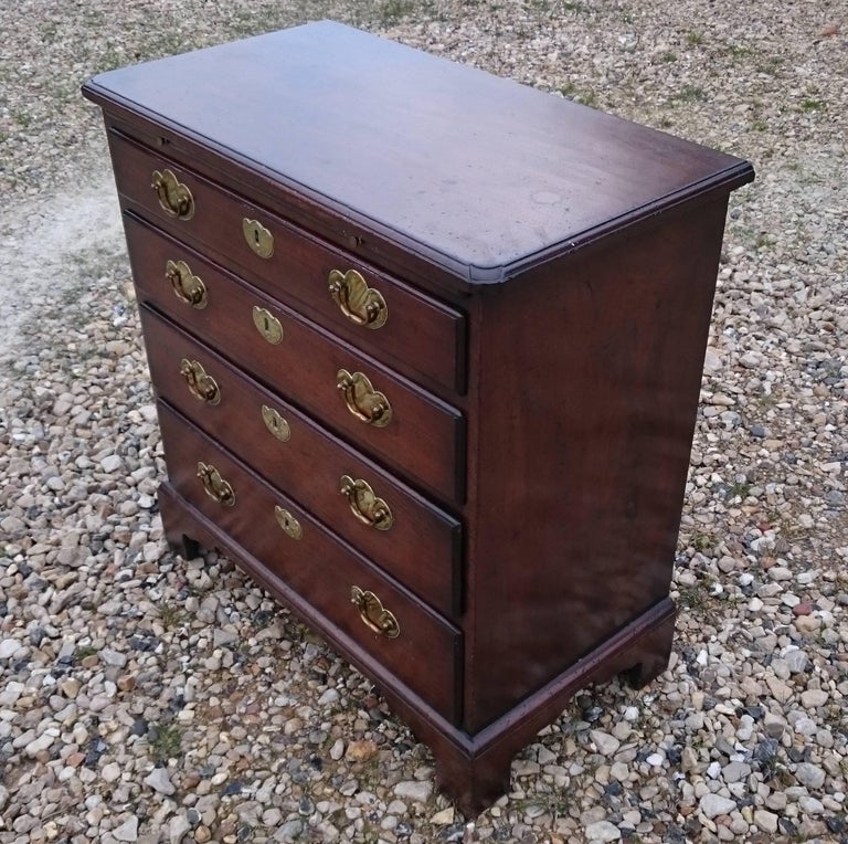 Unusually Small 18th Century III Mahogany Bachelor's Chest of