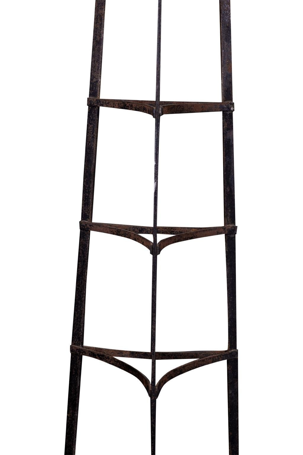 French Provincial Unusually Tall Forged Iron Pot Rack