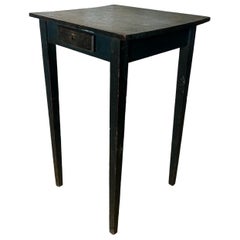 Unusually tall(32.25") Early 19th century southern table in original blue paint