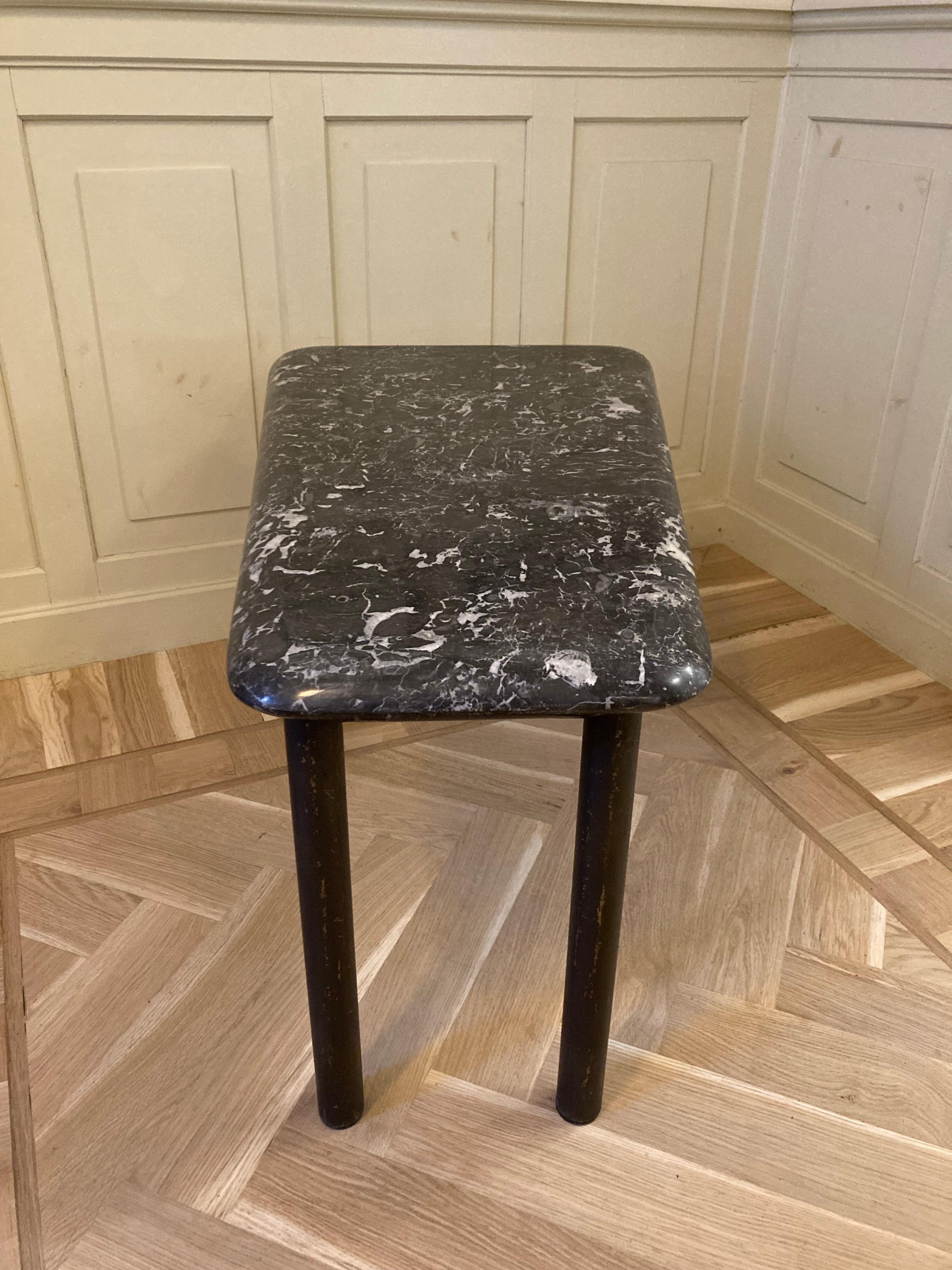 Unusual Marble Tapered Sidetable For Sale 9