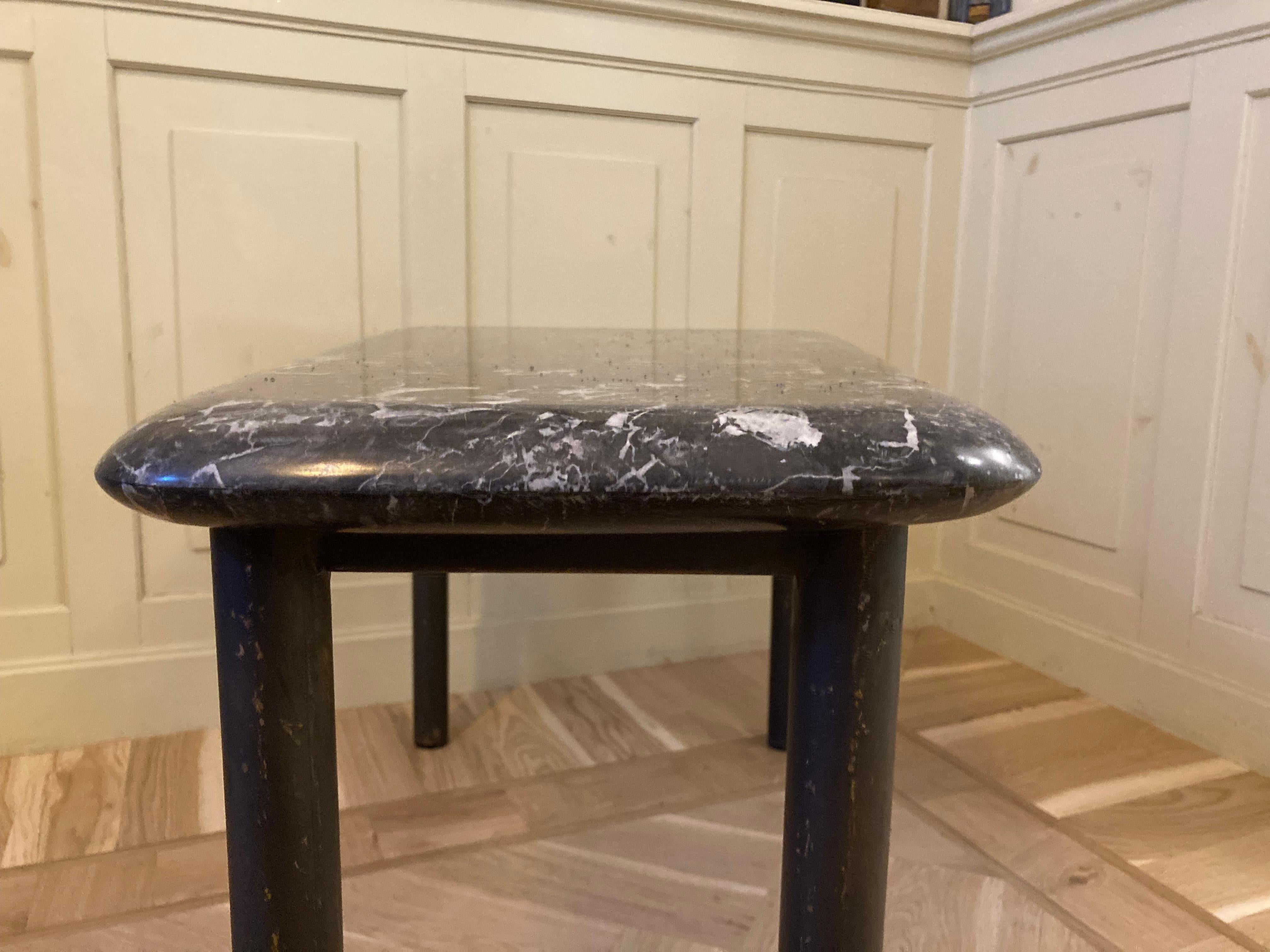 Unusual Marble Tapered Sidetable For Sale 12