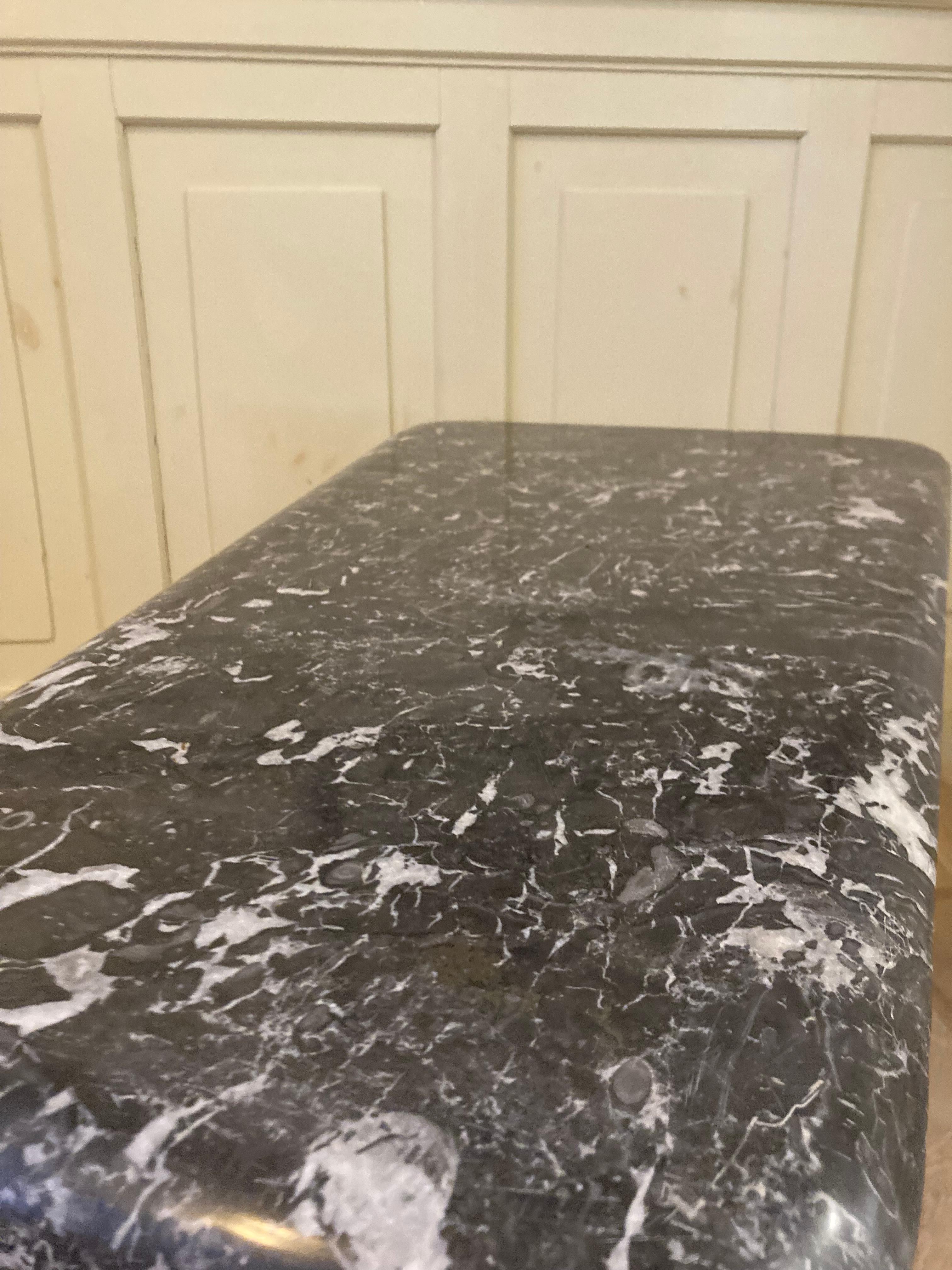 Painted Unusual Marble Tapered Sidetable For Sale