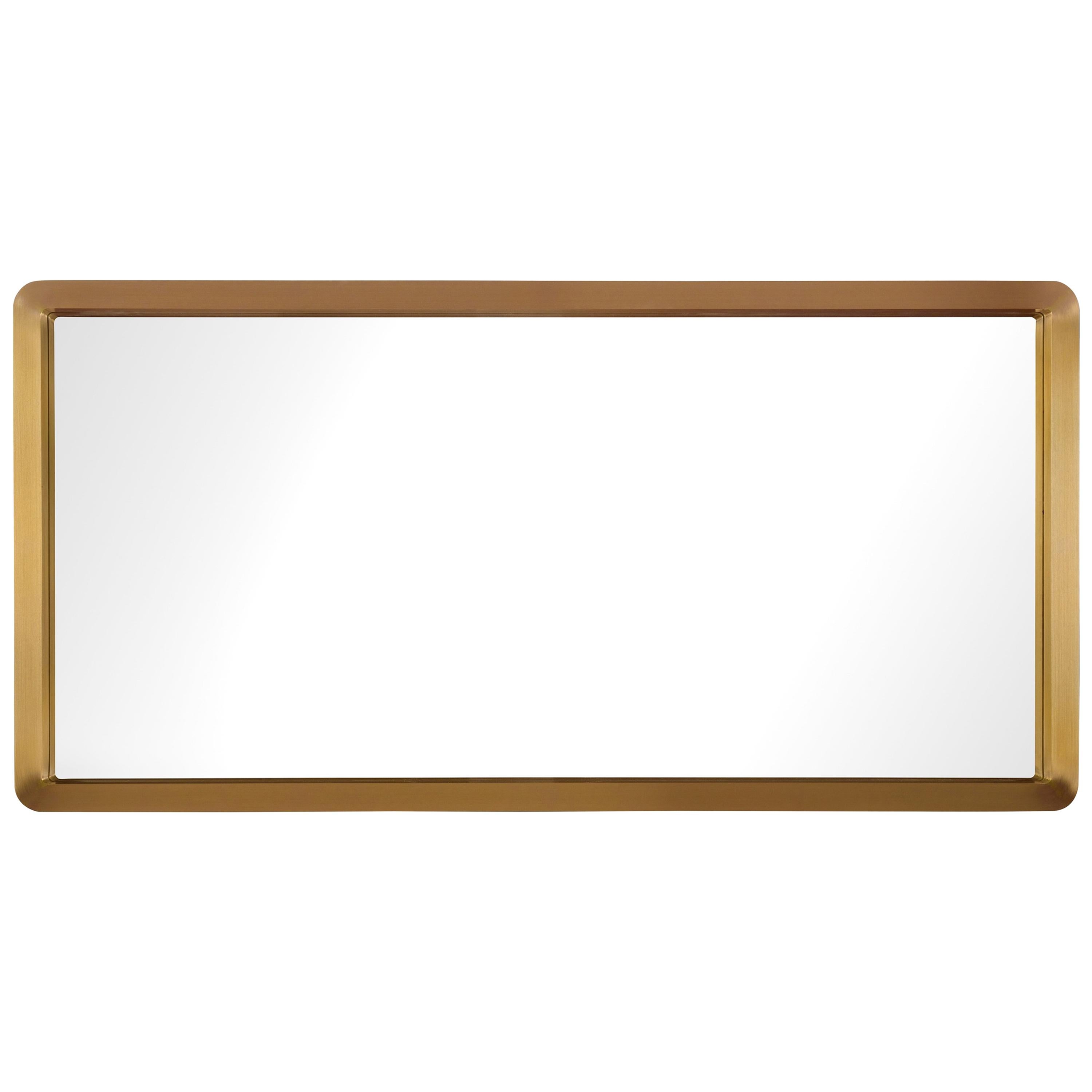 Unveil Mirror, Walnut and Brushed Brass, InsidherLand by Joana Santos Barbosa For Sale