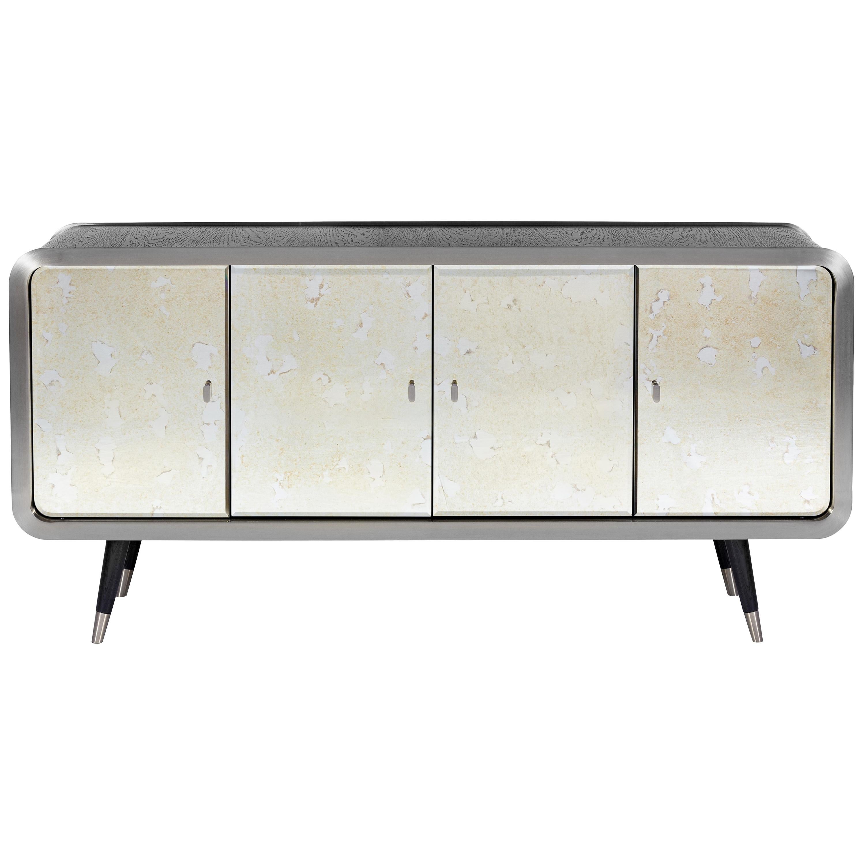 Unveil Sideboard 180, Dark Oak and Steel , InsidherLand by Joana Santos Barbosa For Sale