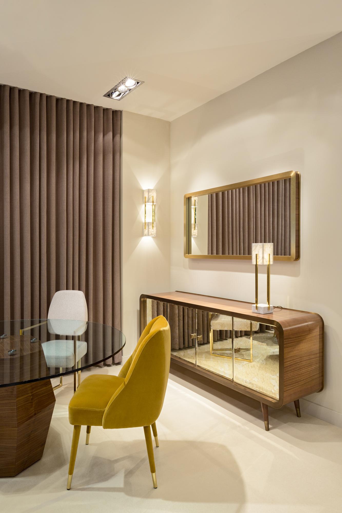 Mirror Unveil Sideboard 200, Walnut Bronzed Brass, InsidherLand by Joana Santos Barbosa For Sale