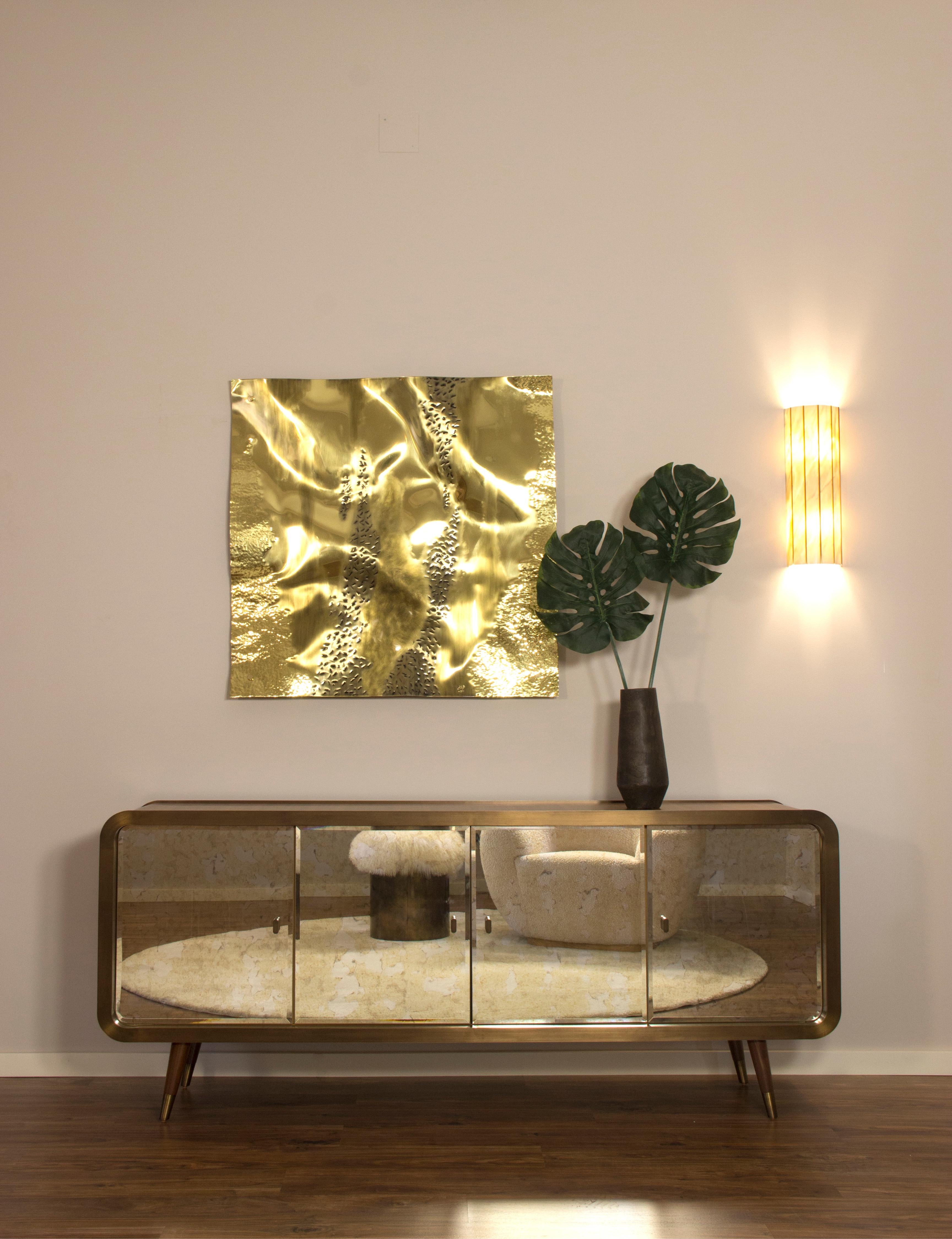 Unveil Sideboard 200, Walnut Bronzed Brass, InsidherLand by Joana Santos Barbosa For Sale 1