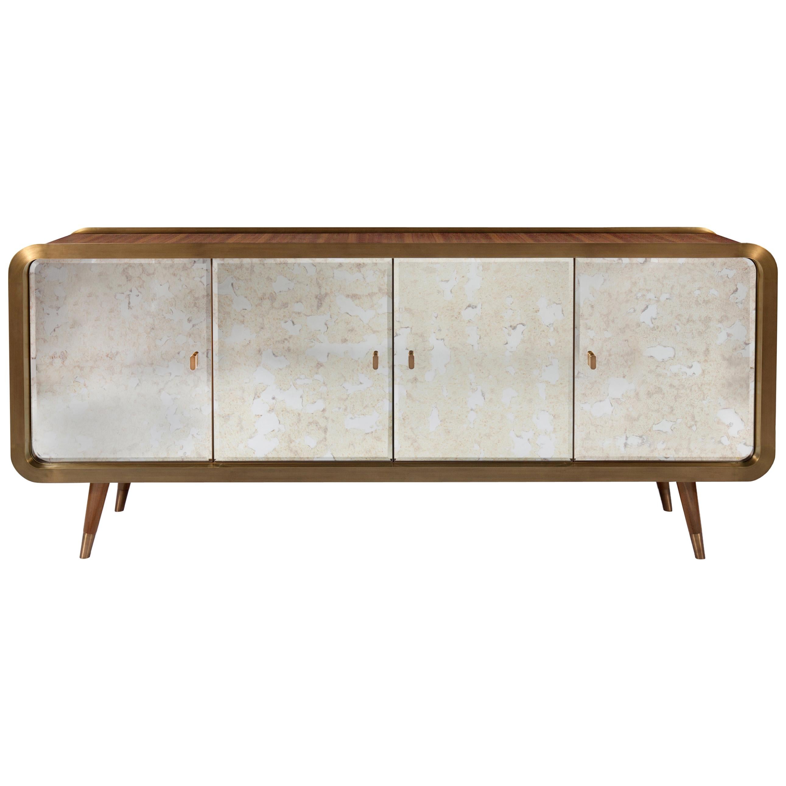 Unveil Sideboard 200, Walnut Bronzed Brass, InsidherLand by Joana Santos Barbosa