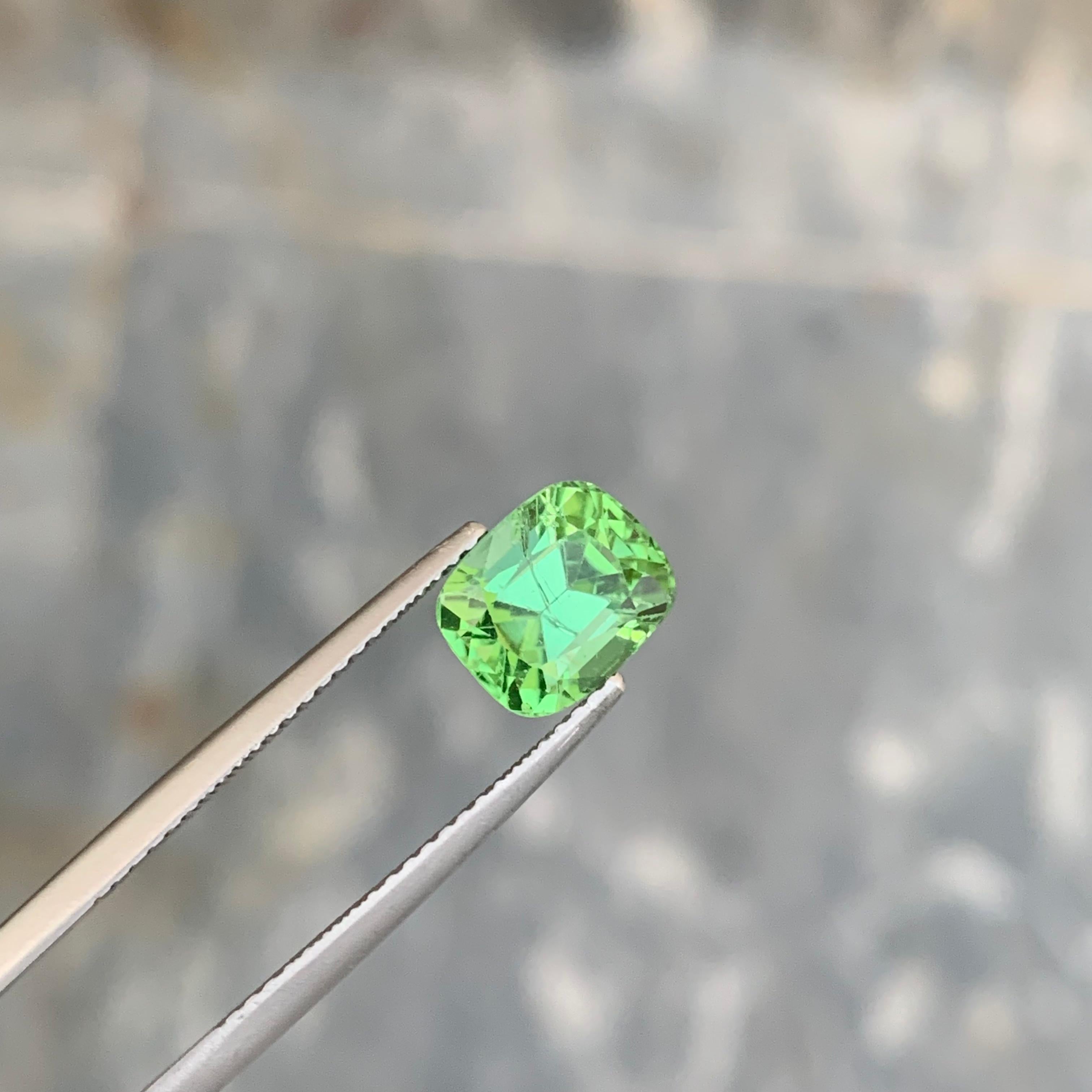 Aesthetic Movement Unveiling Tranquility 2.50 Carats of Exquisite Loose Mintgreen Tourmaline For Sale