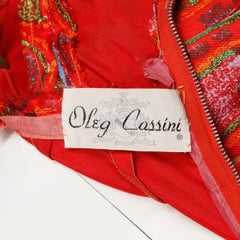 Abito da cocktail vintage Oleg Cassini degli anni '60, mai indossato, in seta con paillettes