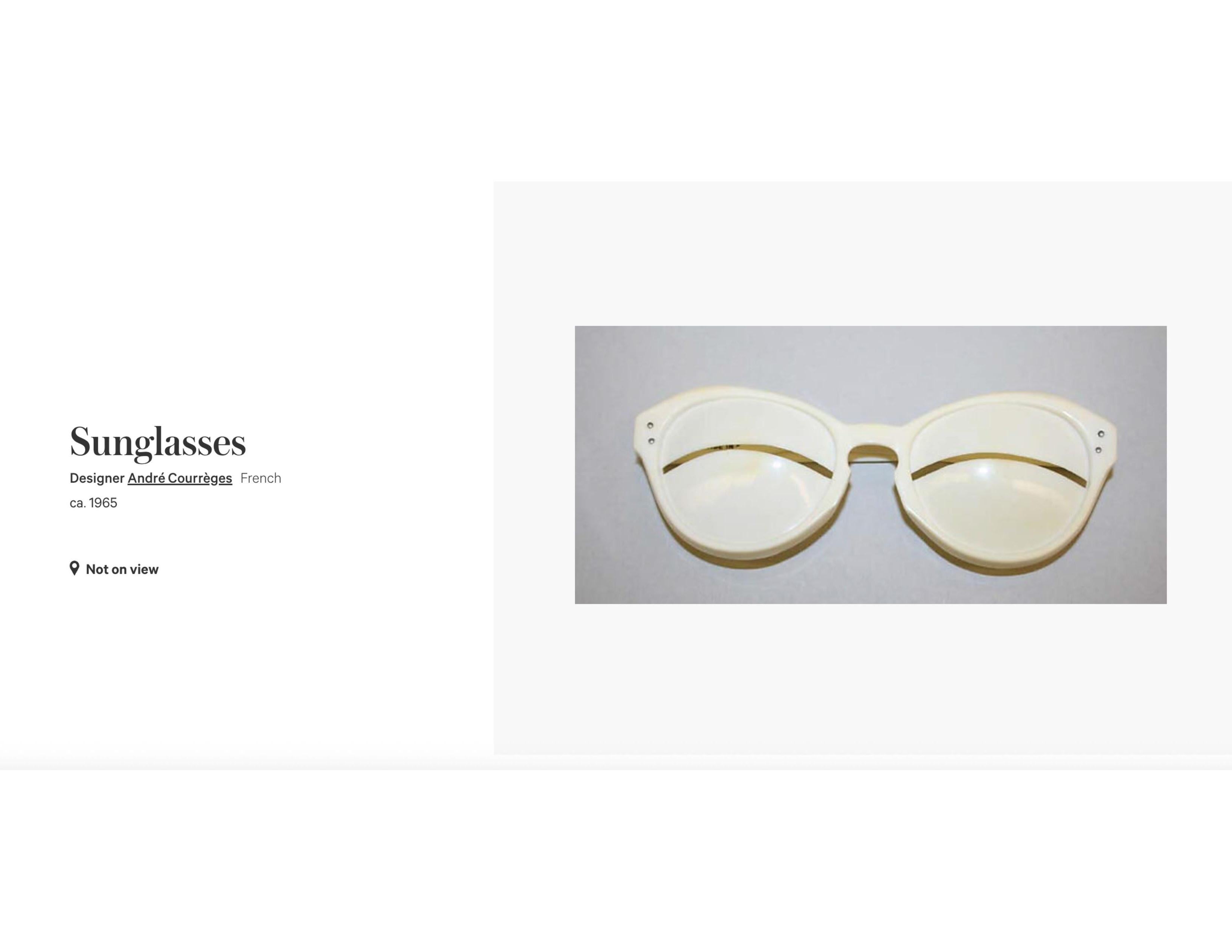 unworn 1965 Iconic André Courrèges Lunette 