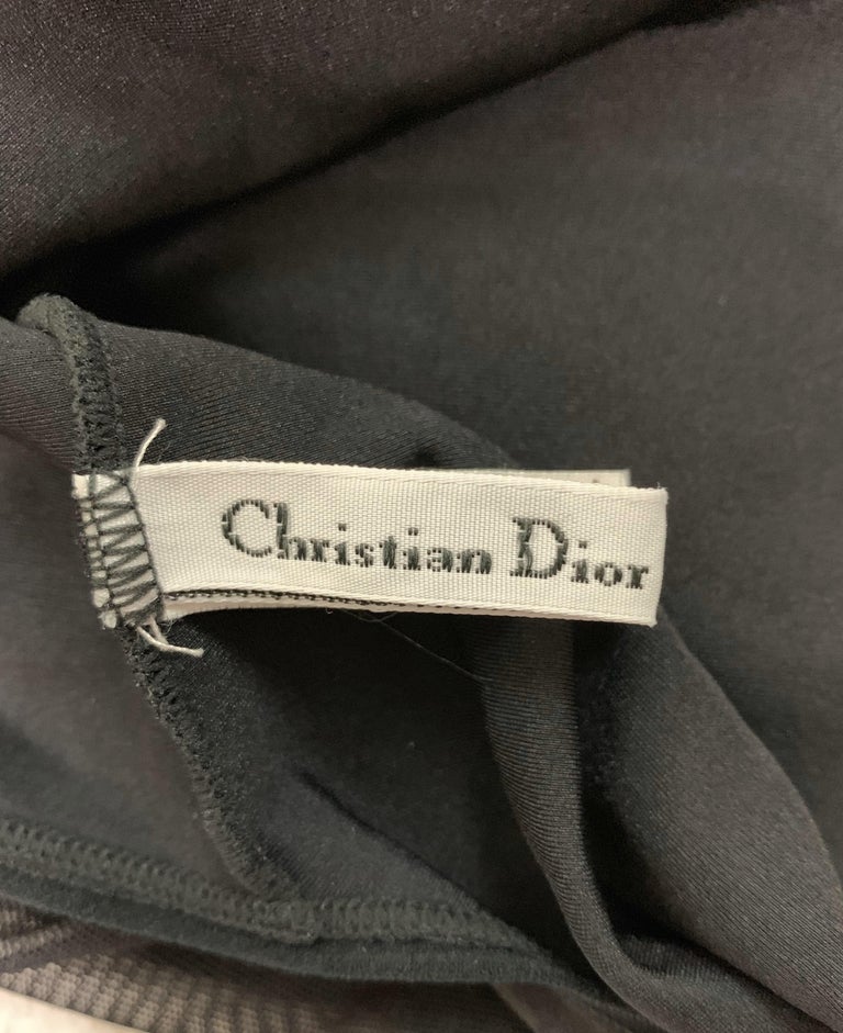 Unworn 1990's Christian Dior Black Sheer Logo Monogram ...