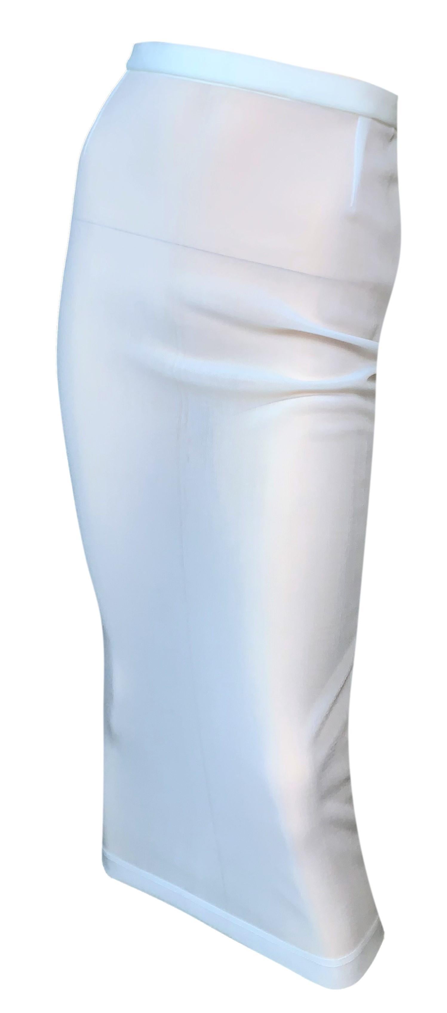 Unworn 1990's Dolce & Gabbana Pin-Up Sheer White Mesh Pencil Wiggle Dress In New Condition In Yukon, OK