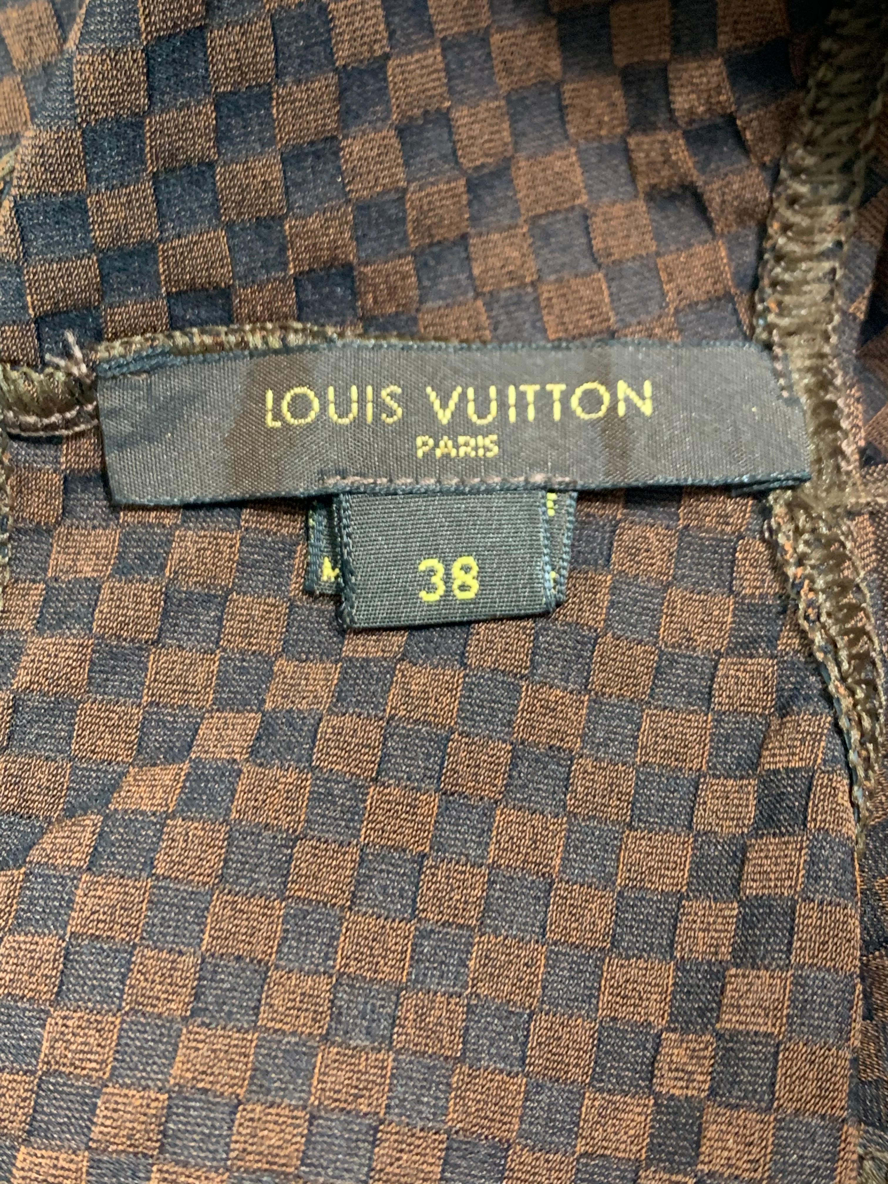 Unworn 1990's Louis Vuitton Black & Brown Checkered MOD Bikini Swimwear In New Condition In Yukon, OK