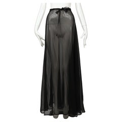 gonna RUNWAY nera "schiacciata" non indossata del 1999 di Martin MARGIELA