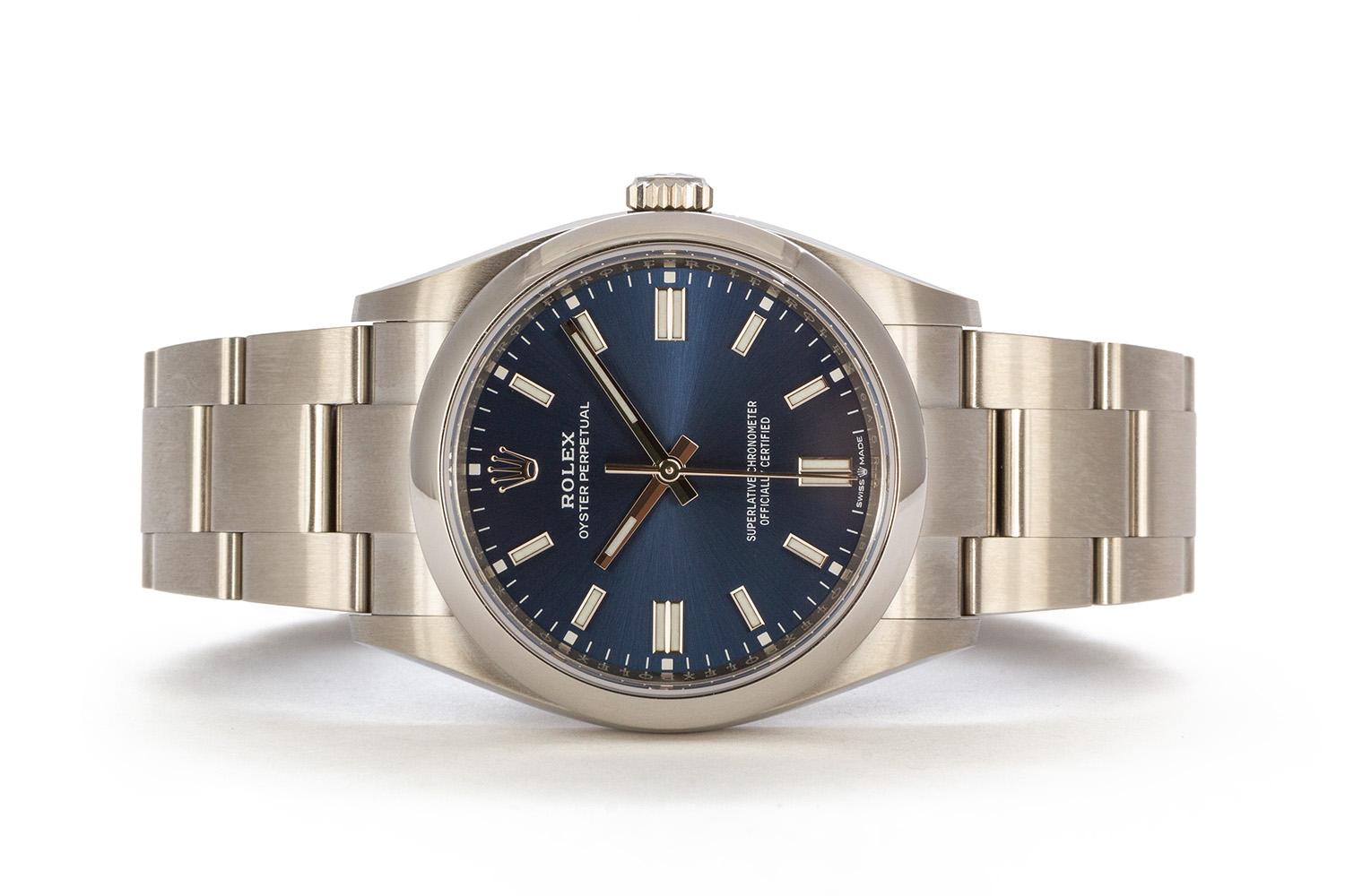 We are pleased to offer this BRAND NEW UNWORN 2021 Rolex 126000 Stainless Steel Oyster Perpetual 36. As we're sure you know stainless steel Rolex models are quite hard to find these days. This classic mens watch features the stunning and highly