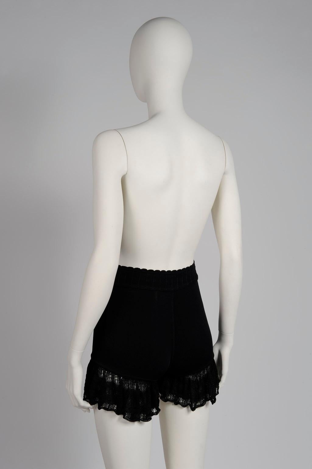 Unworn Alaïa Runway Ruffled Mini Shorts, Spring-Summer 1992 7