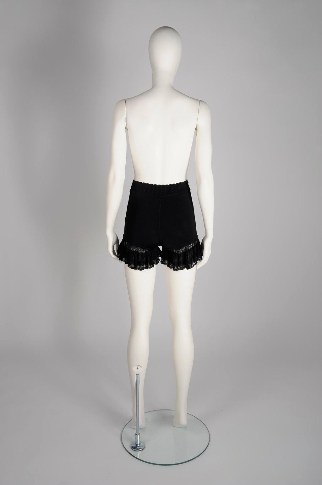 Unworn Alaïa Runway Ruffled Mini Shorts, Spring-Summer 1992 3