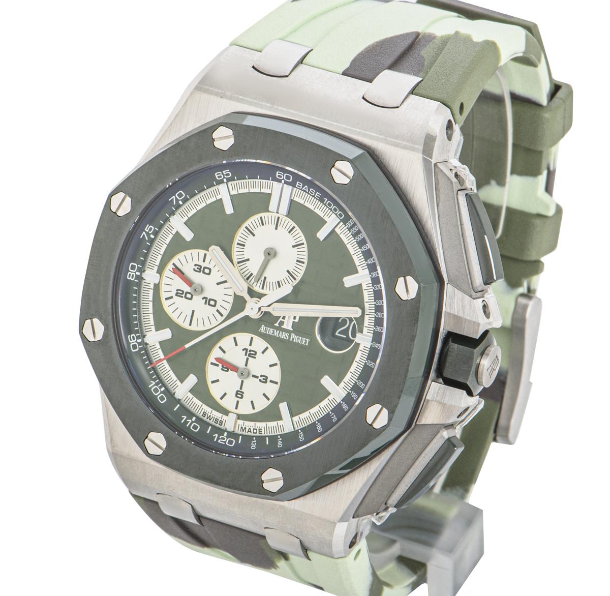 Men's Unworn Audemars Piguet Royal Oak Offshore Green Camouflage 26400SO.OO.A055CA.01