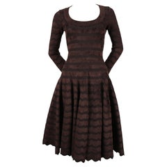 unworn AZZEDINE ALAIA zig zag chenille knit dress