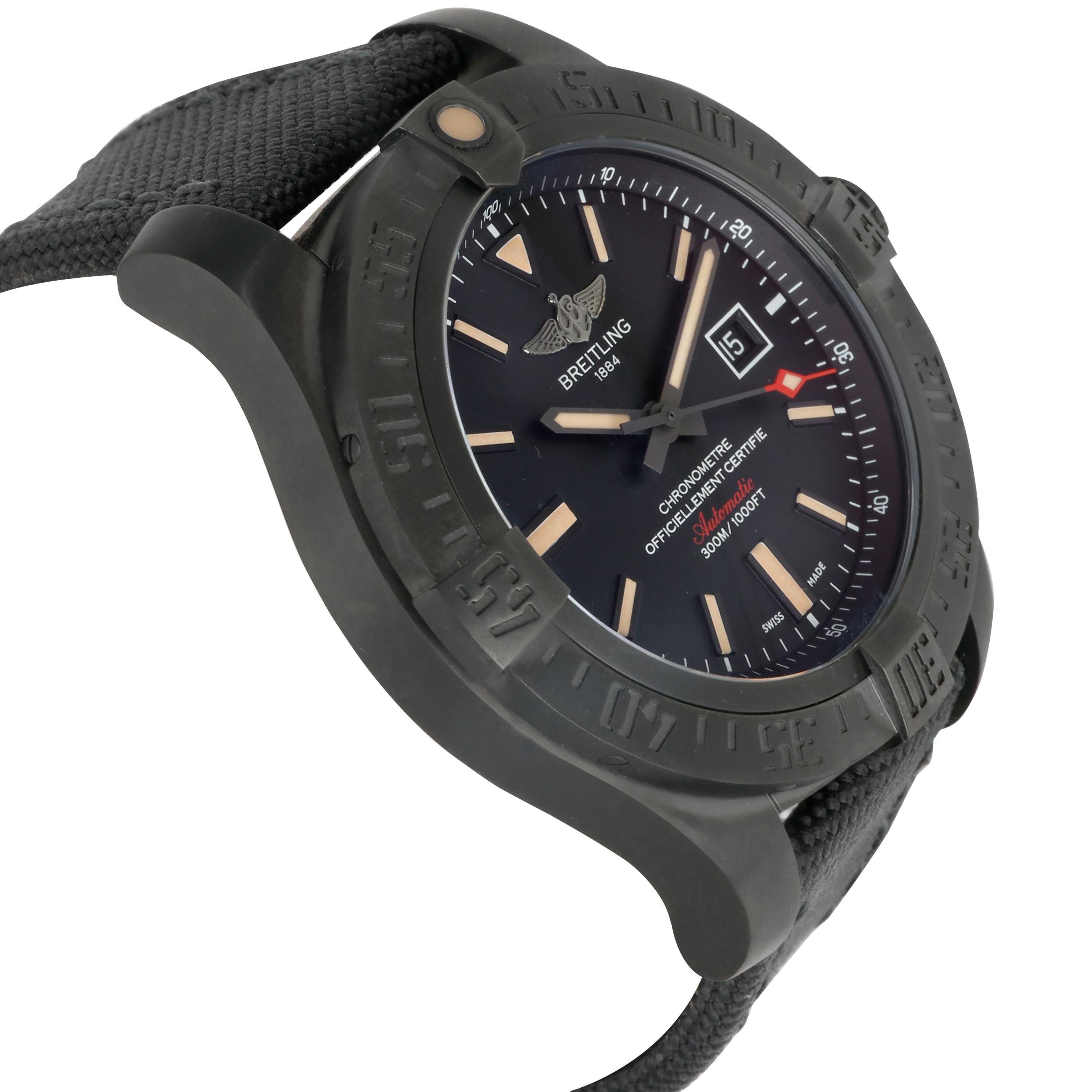 Unworn Breitling Avenger Blackbird 48 V1731010/BD12 Men's Watch in Titanium Herren