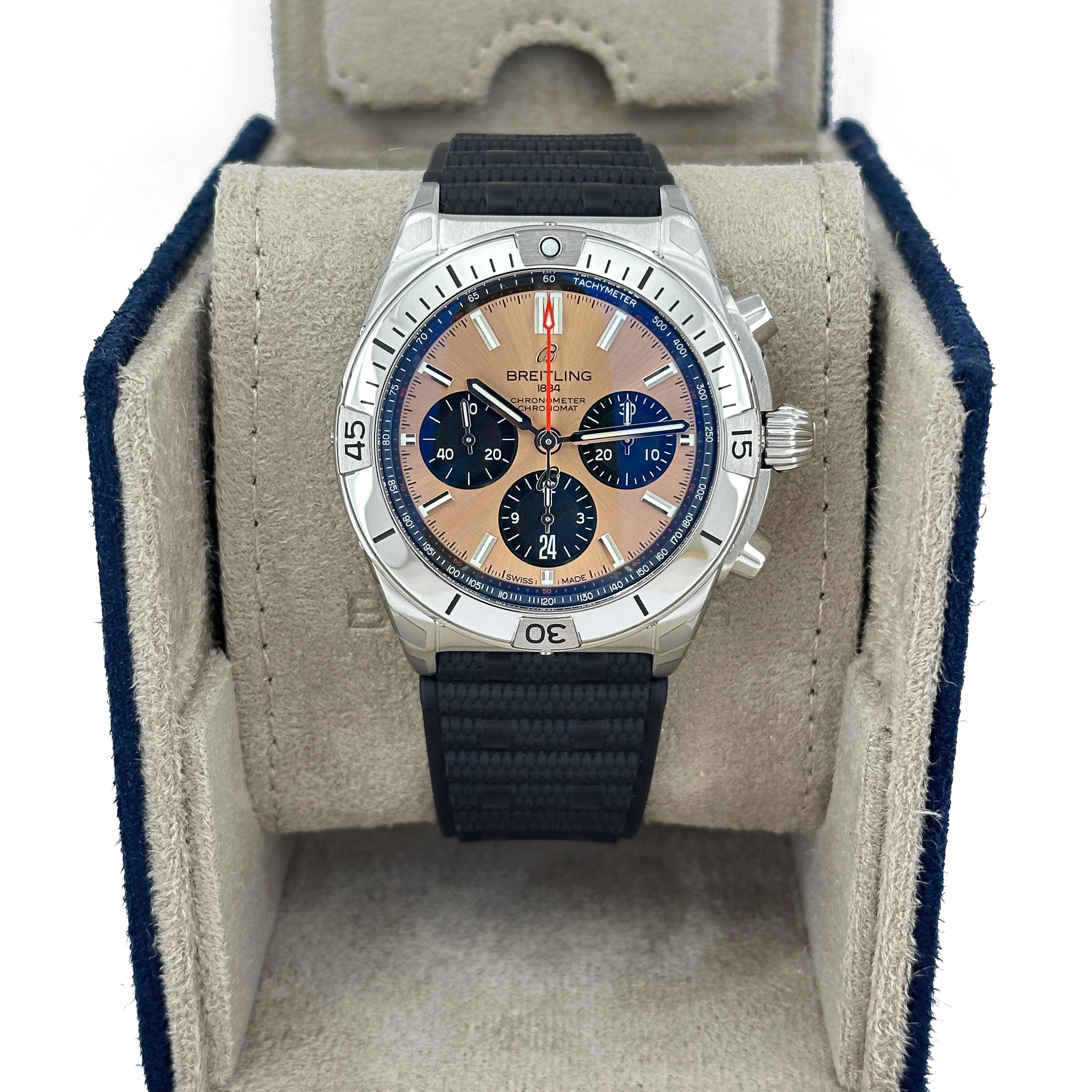 Breitling Chronomat B01 42 non indossato, referenza AB0134101K1S1, set completo, 2025 in vendita 7