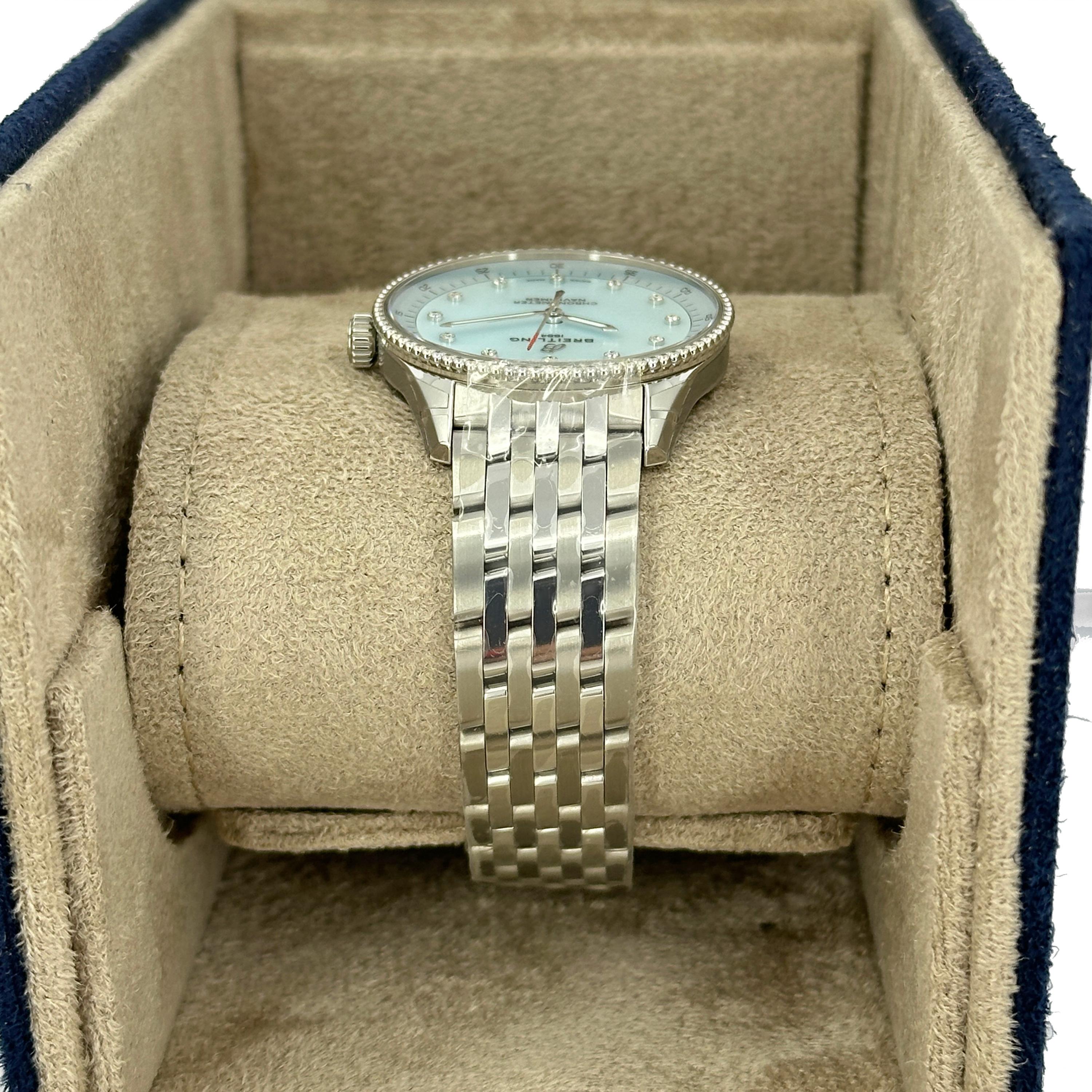 da uomo o donna Breitling Navitimer 32 non indossato, referenza A77320171C1A1, set completo, 2025 in vendita