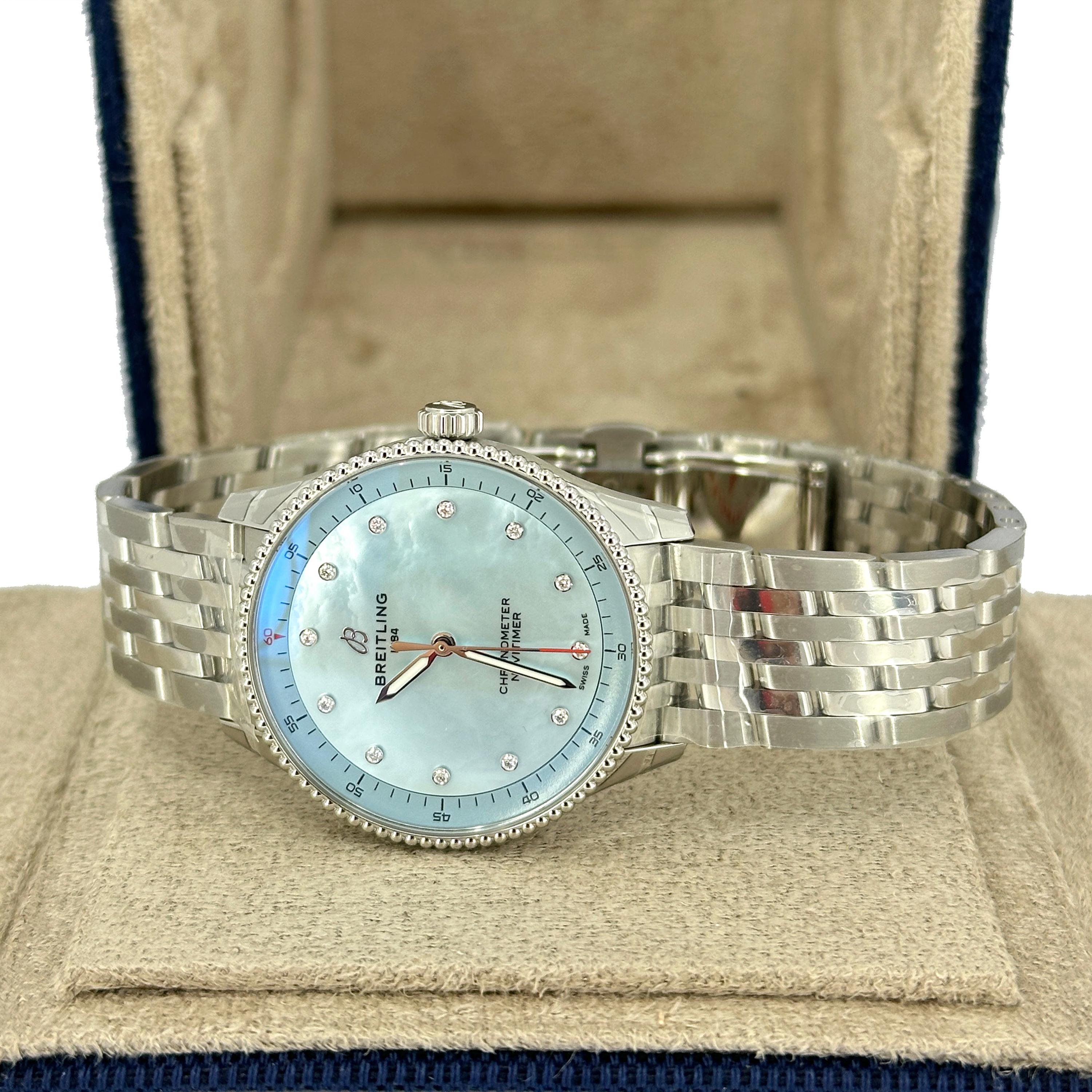 Breitling Navitimer 32 non indossato, referenza A77320171C1A1, set completo, 2025 in vendita 4