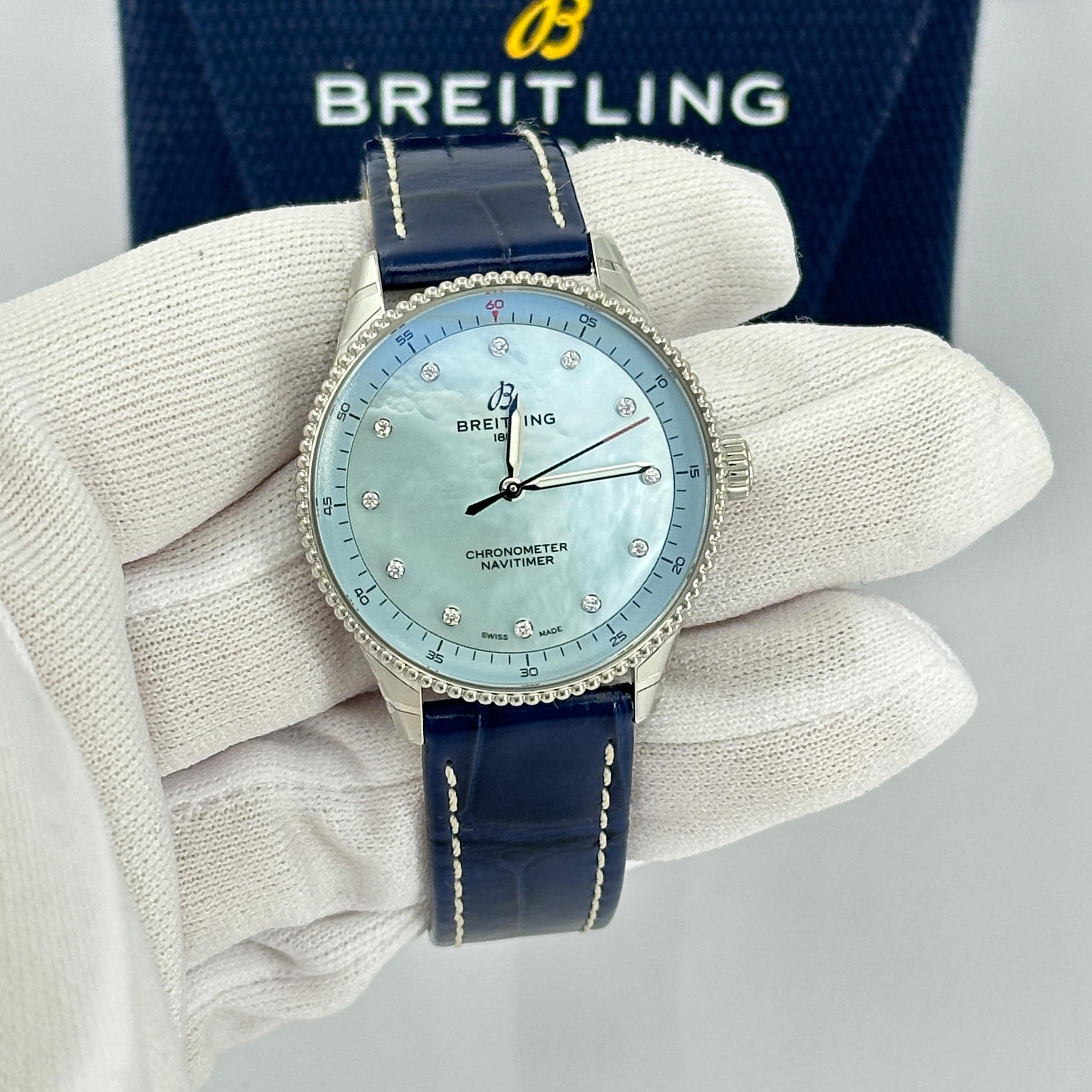 Breitling Navitimer 32 non indossato, referenza A77320171C1P1, set completo, 2025 in vendita 7