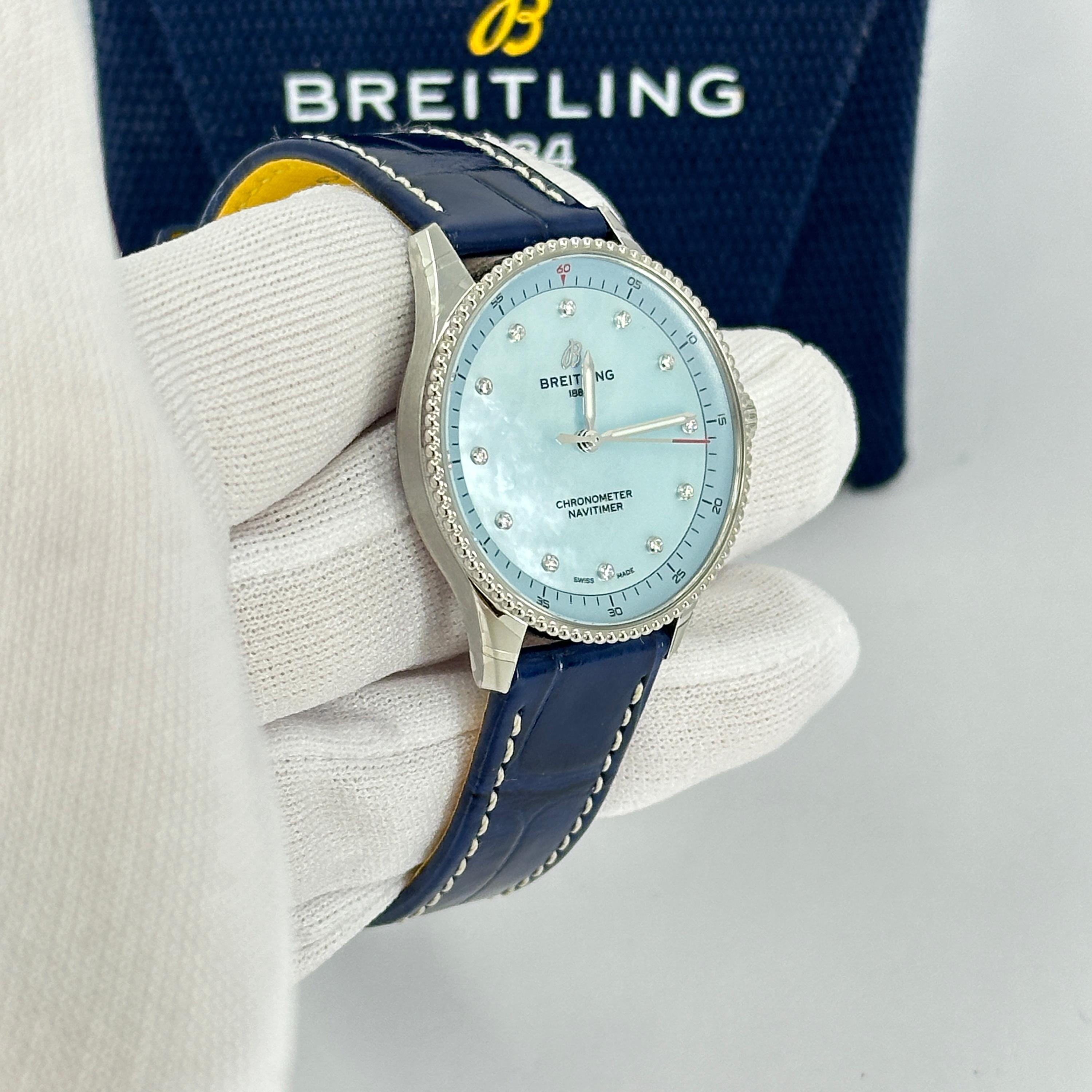 Breitling Navitimer 32 non indossato, referenza A77320171C1P1, set completo, 2025 in vendita 8