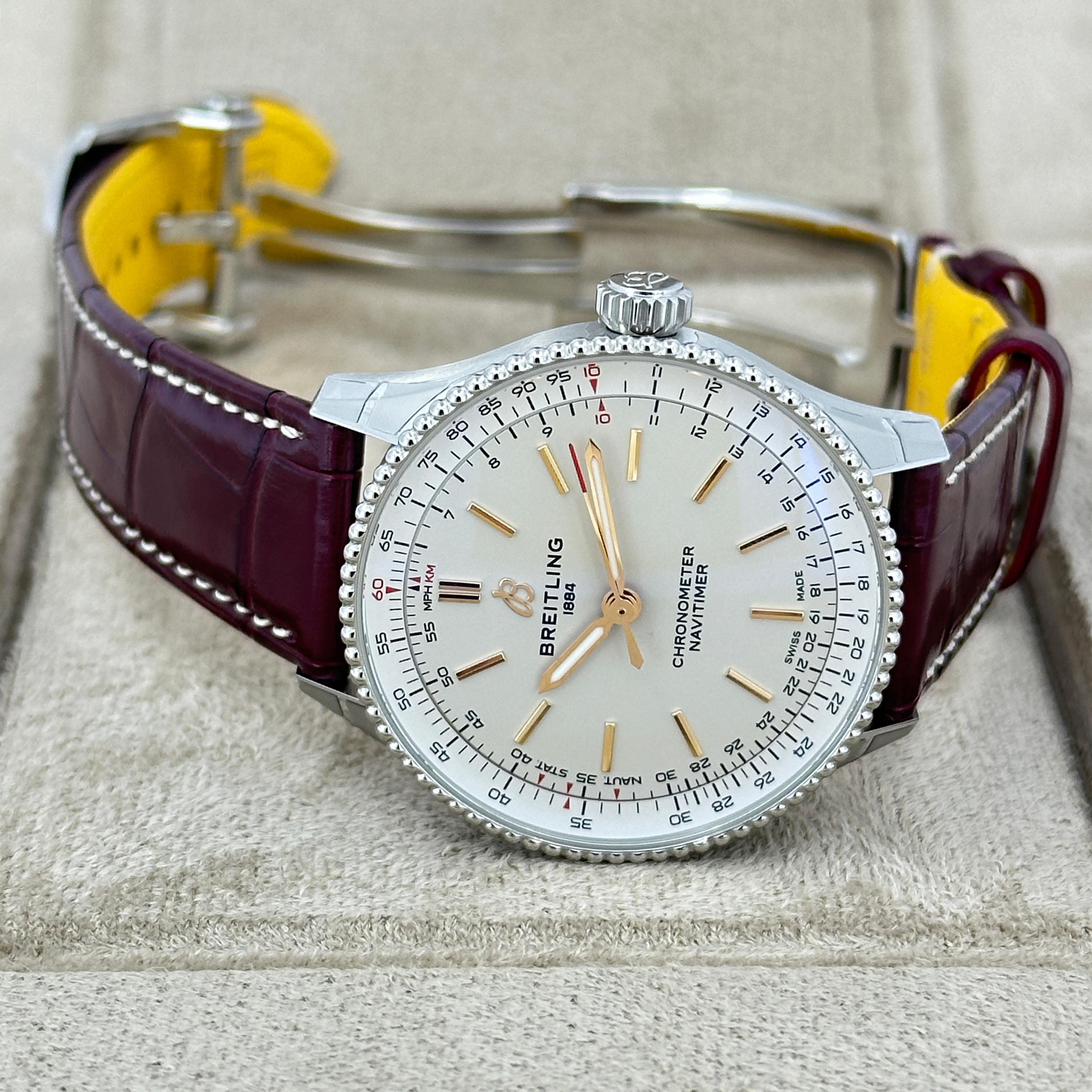 Breitling Navitimer non indossato, referenza A17327211G1P1, set completo, 2025 in vendita 7