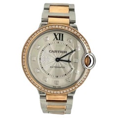 Used UNWORN Cartier Ballon Bleu 36mm Two Tone with Diamond Bezel and Dial