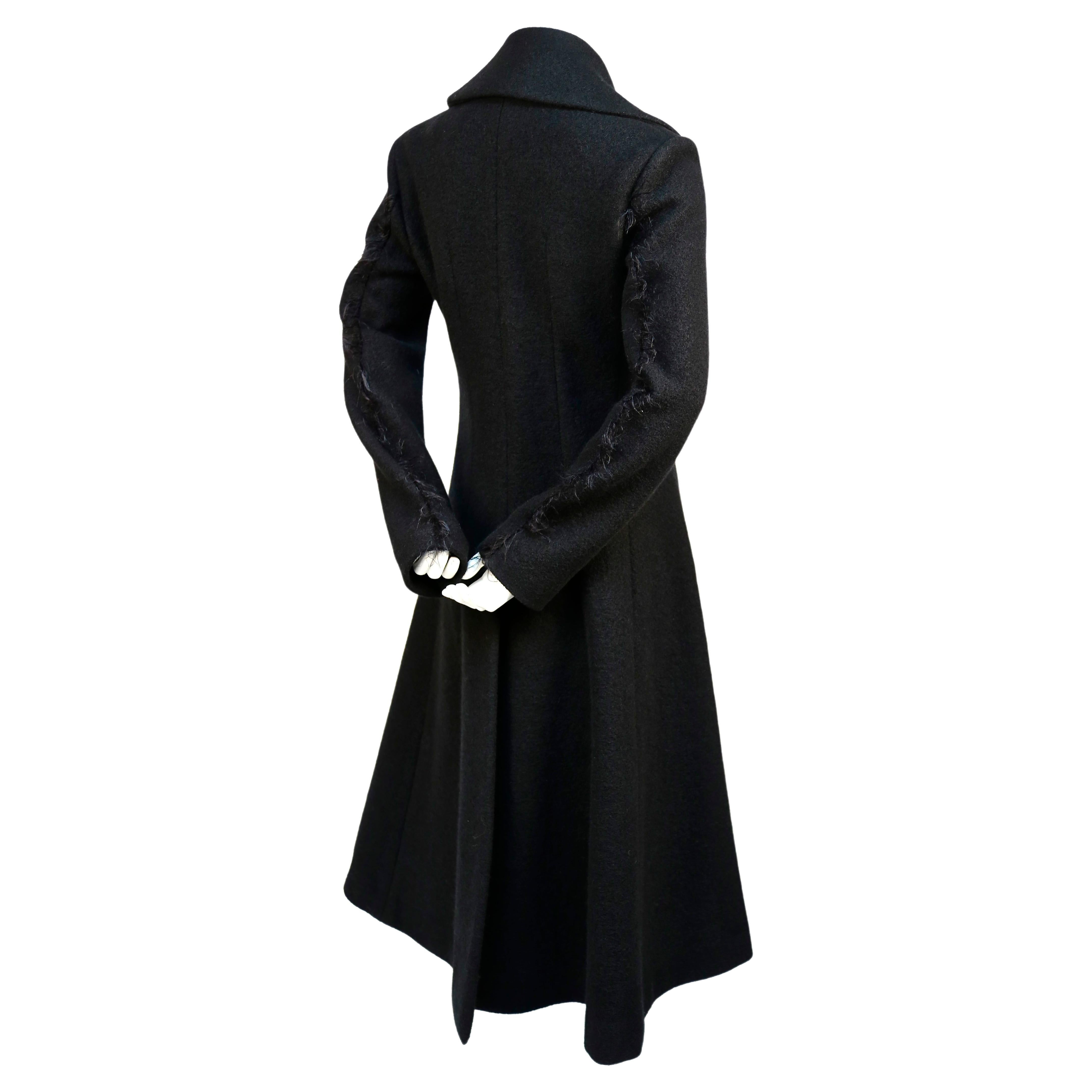 black asymmetrical coat