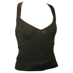 Unworn Chanel black cc tank top