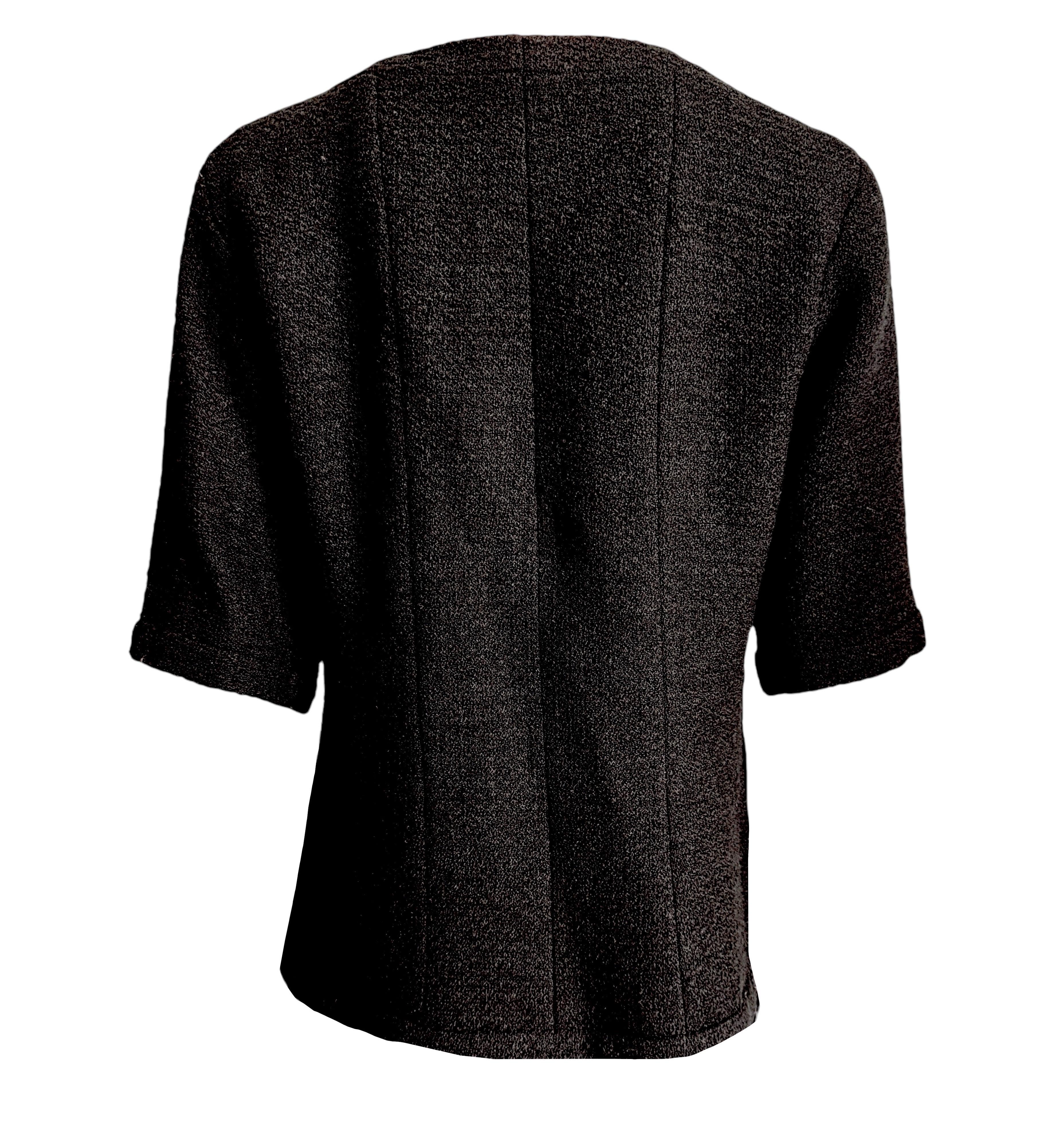 UNWORN Chanel Black Tweed Jacket Little Black Jacket LBJ  44 In Good Condition For Sale In Switzerland, CH