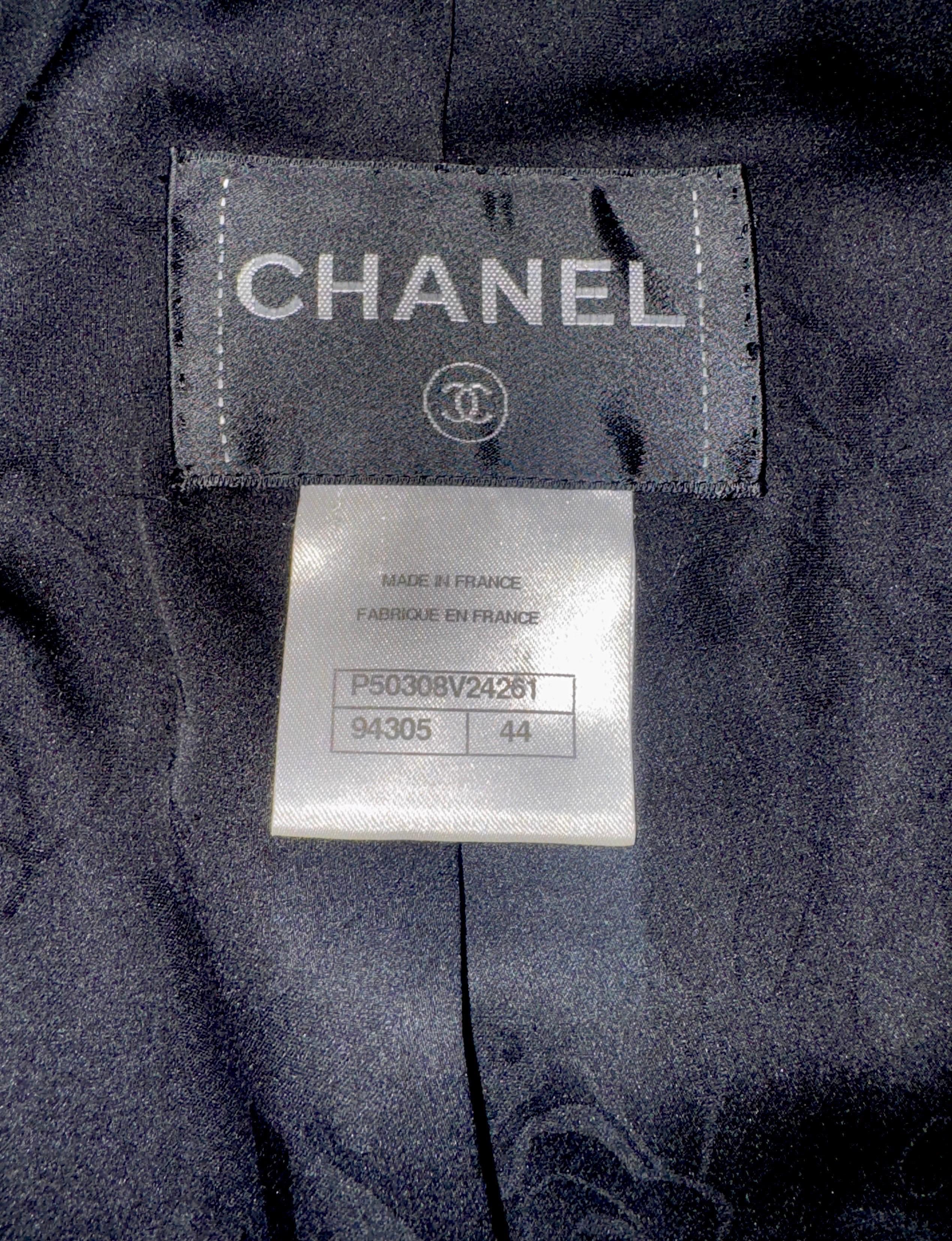 UNWORN Chanel Black Tweed Jacket Little Black Jacket LBJ  44 For Sale 3