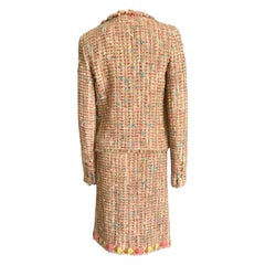 UNWORN Chanel Fringed Fantasy Lesage Cashmere Sequin Tweed Skirt Suit 34