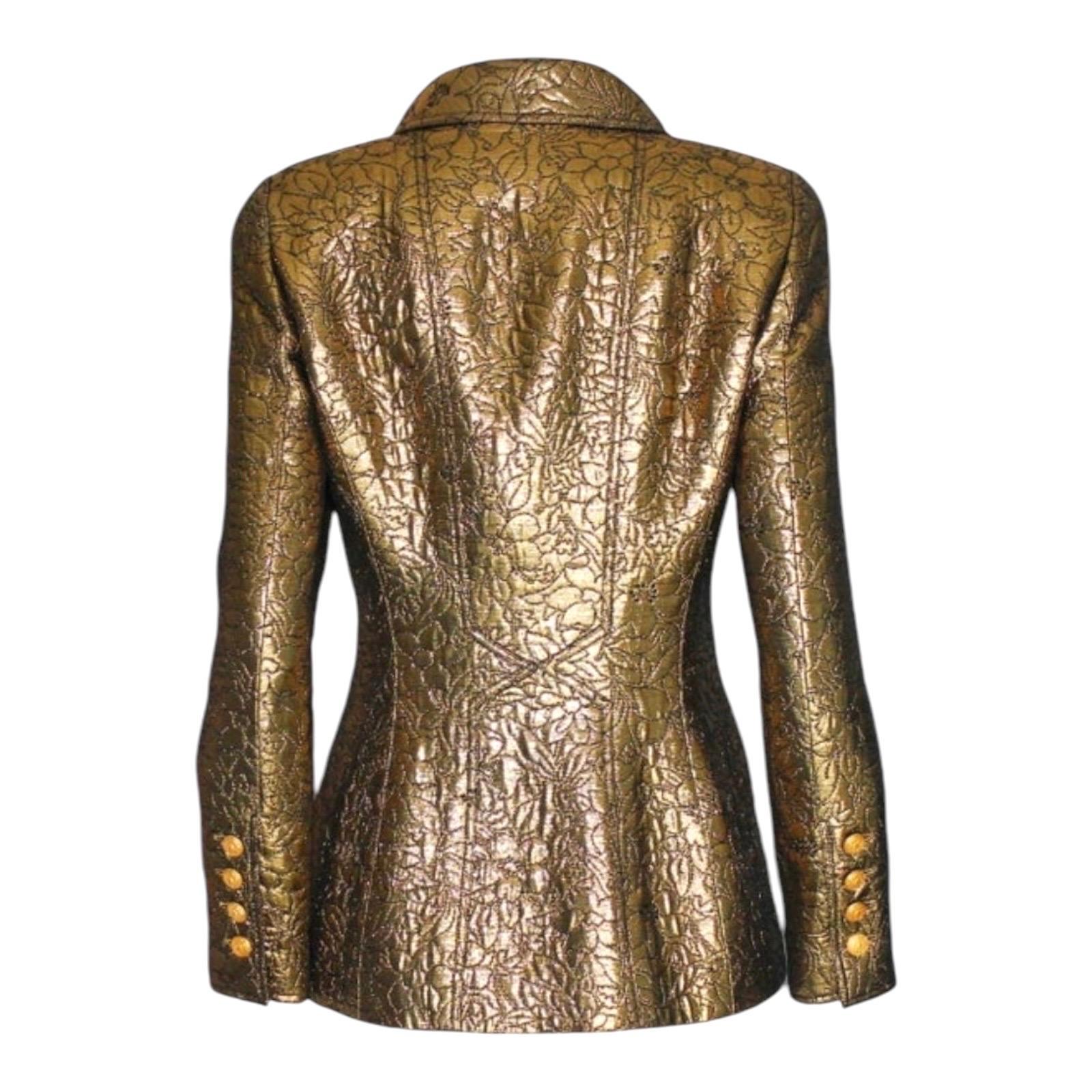 chanel gold jacket